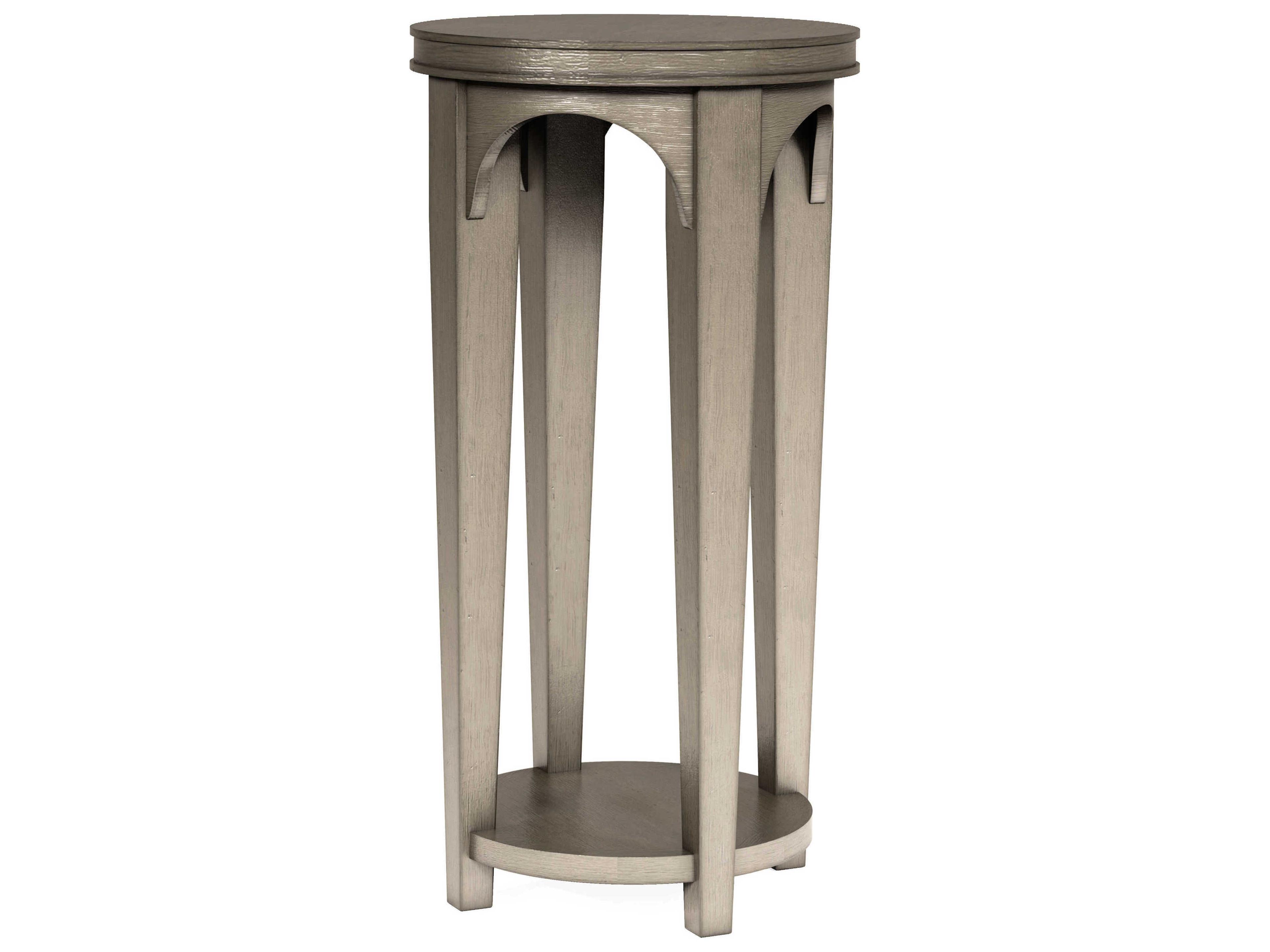 Cove Round Glass Mica End Table