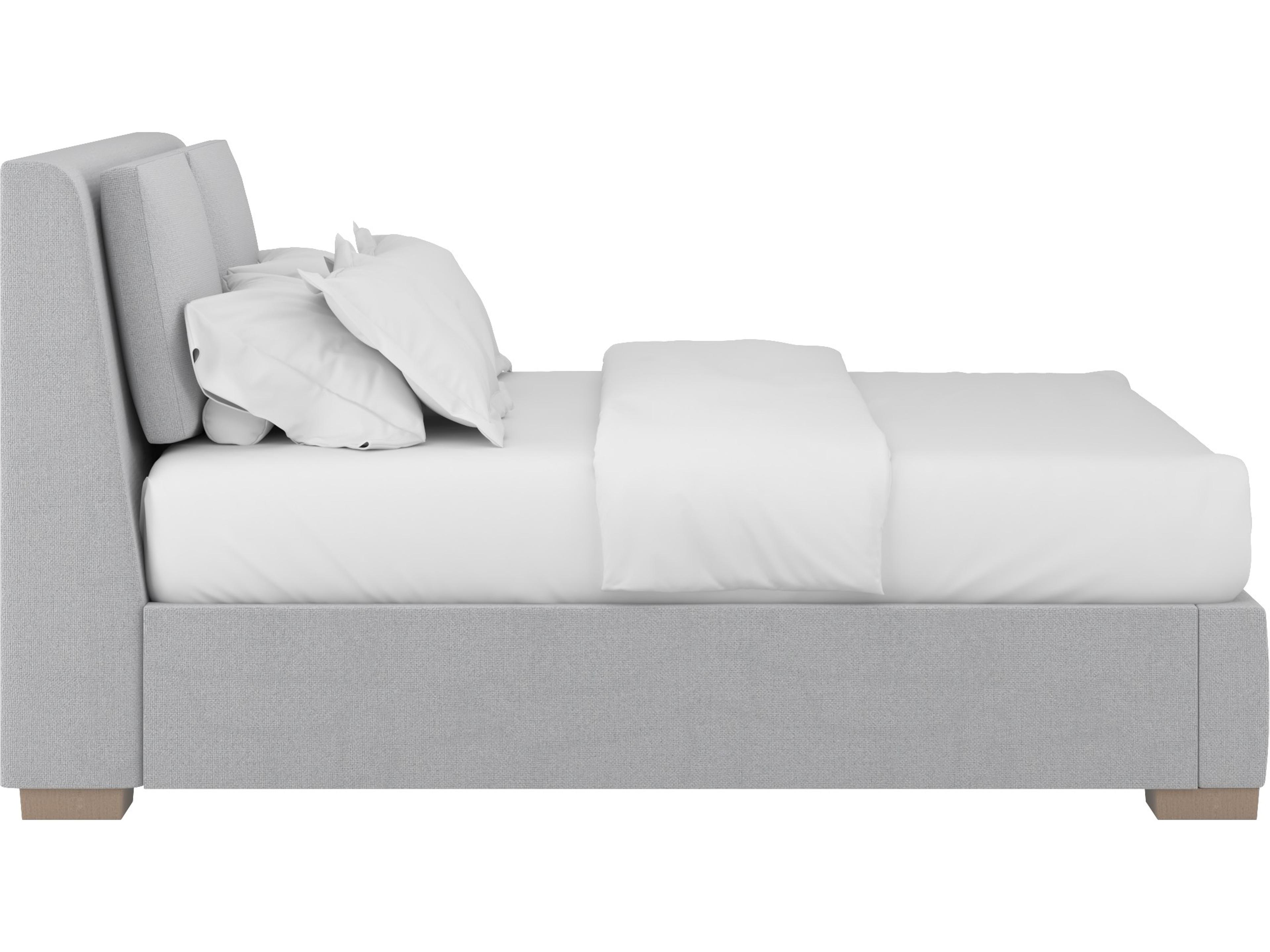 A.R.T. Furniture Upholstered Bed Program Aluminum Gray Queen Panel Bed