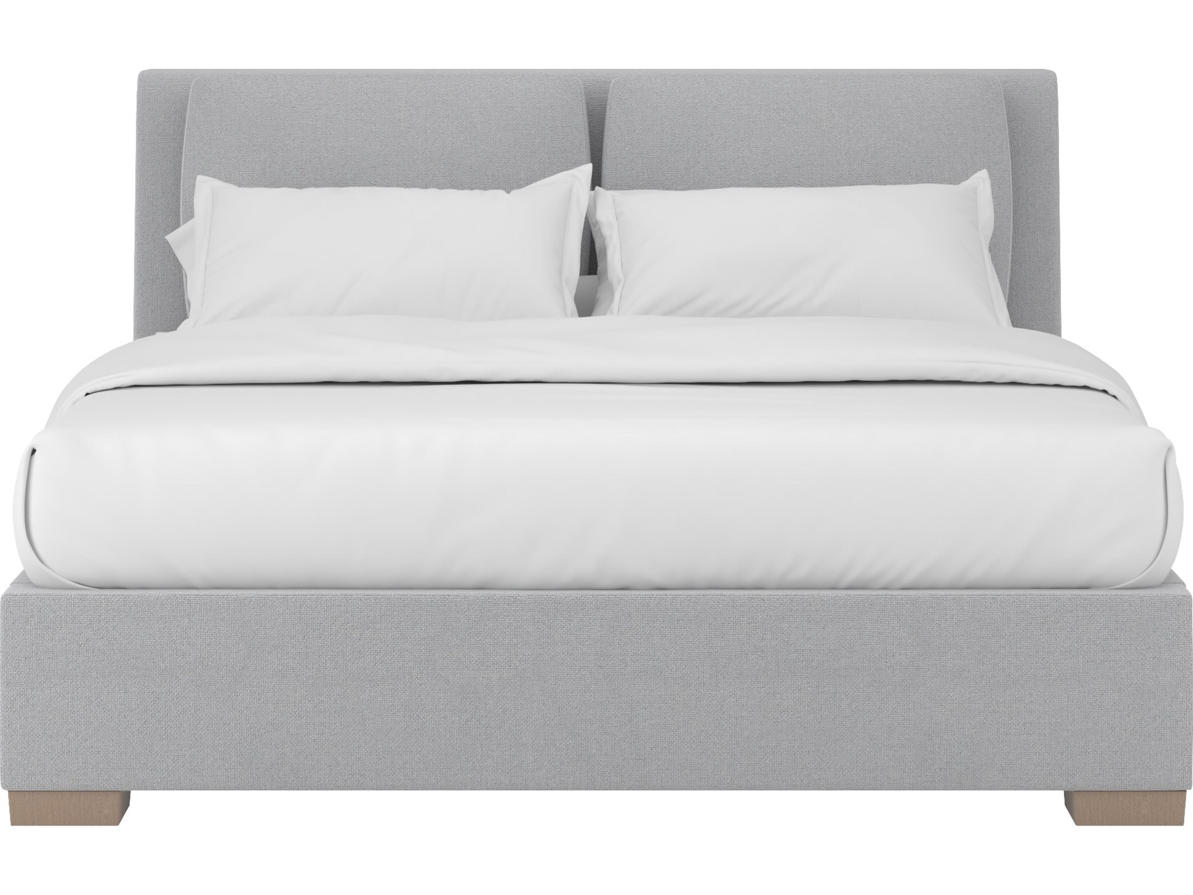 A.R.T. Furniture Upholstered Bed Program Aluminum Silver King Panel Bed