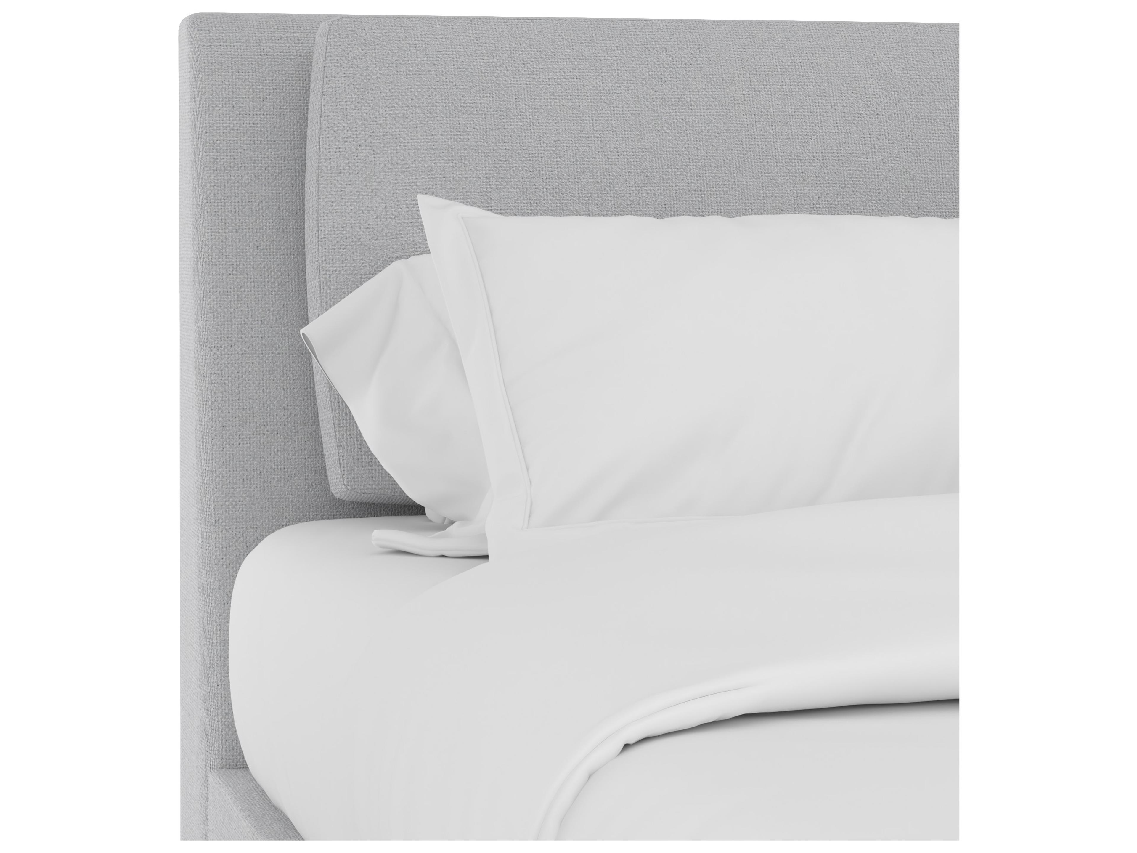 A.R.T. Furniture Upholstered Bed Program Aluminum Silver King Panel Bed