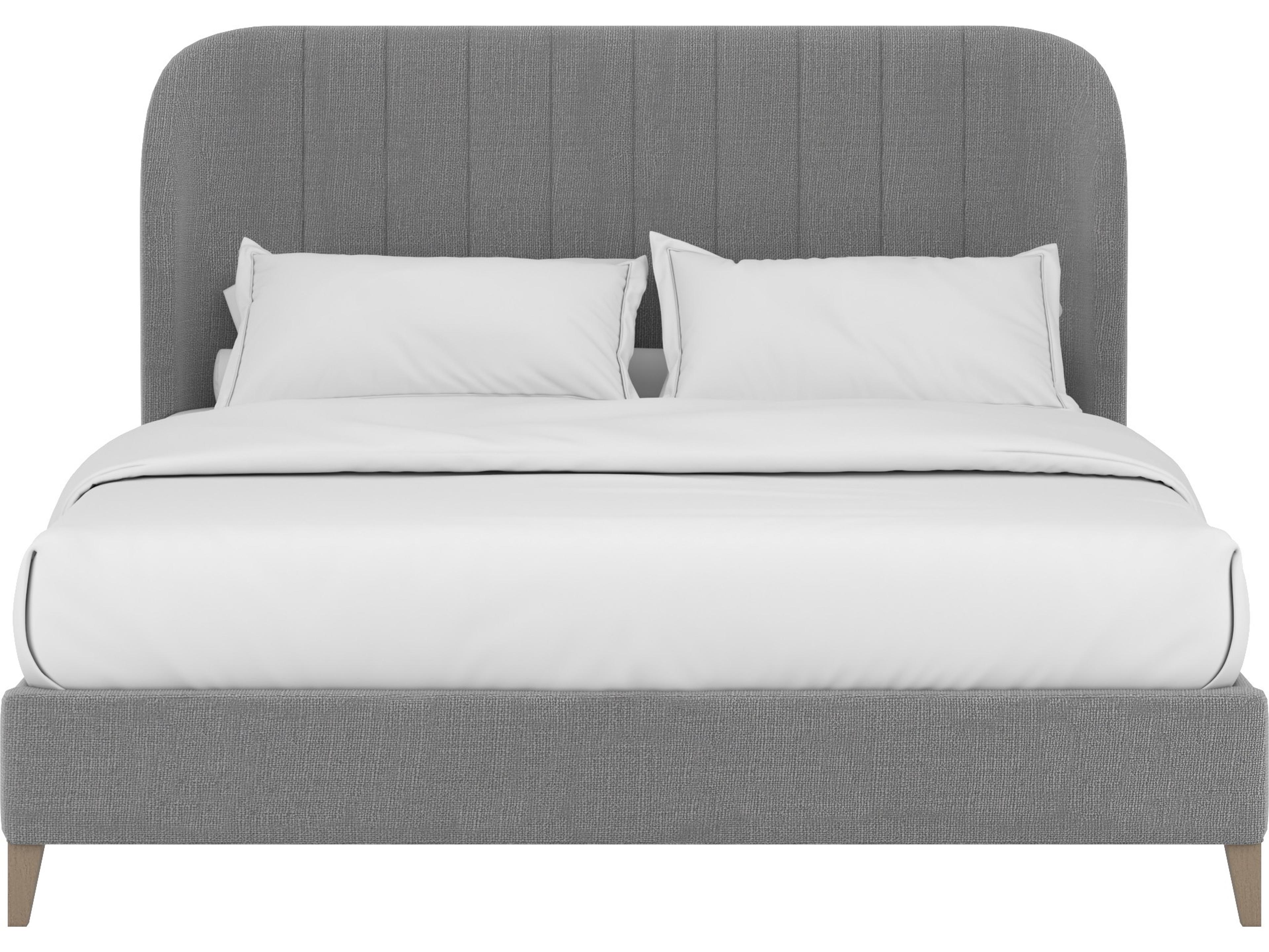 A.R.T. Furniture Upholstered Bed Program Slate Gray King Panel Bed