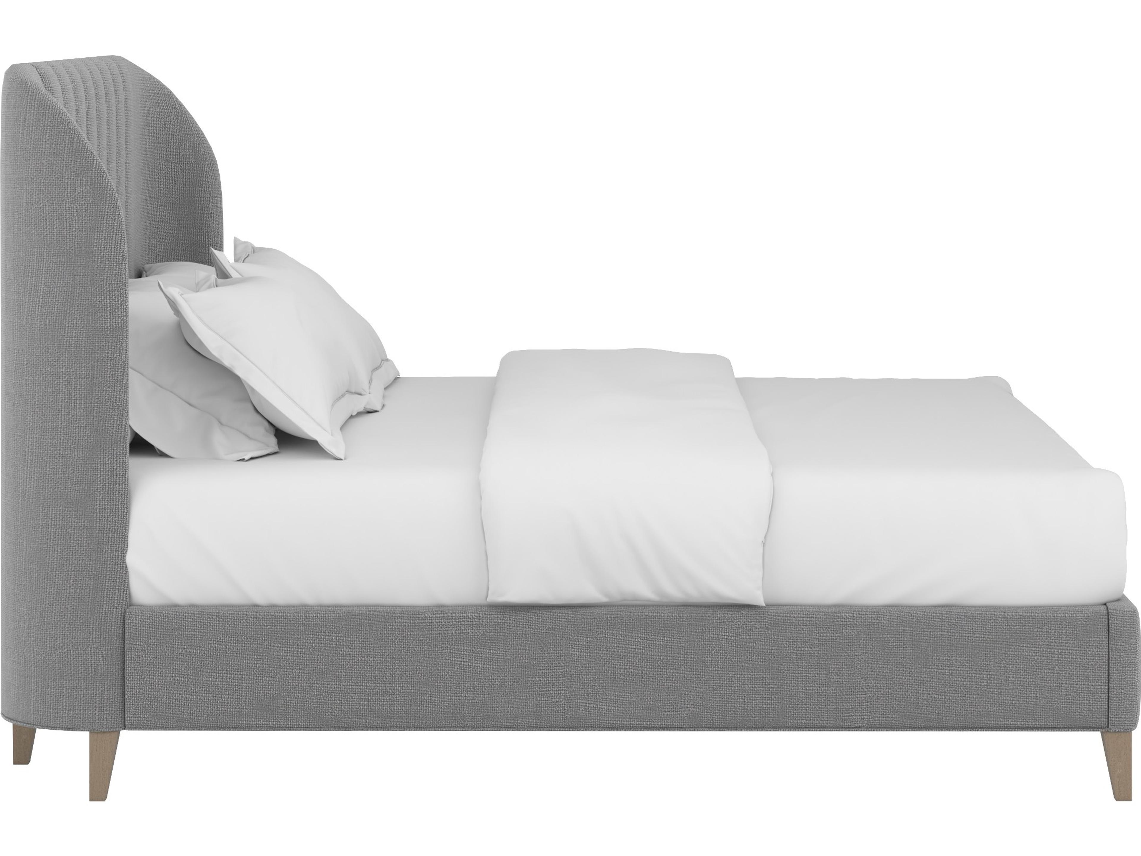 A.R.T. Furniture Upholstered Bed Program Slate Gray King Panel Bed