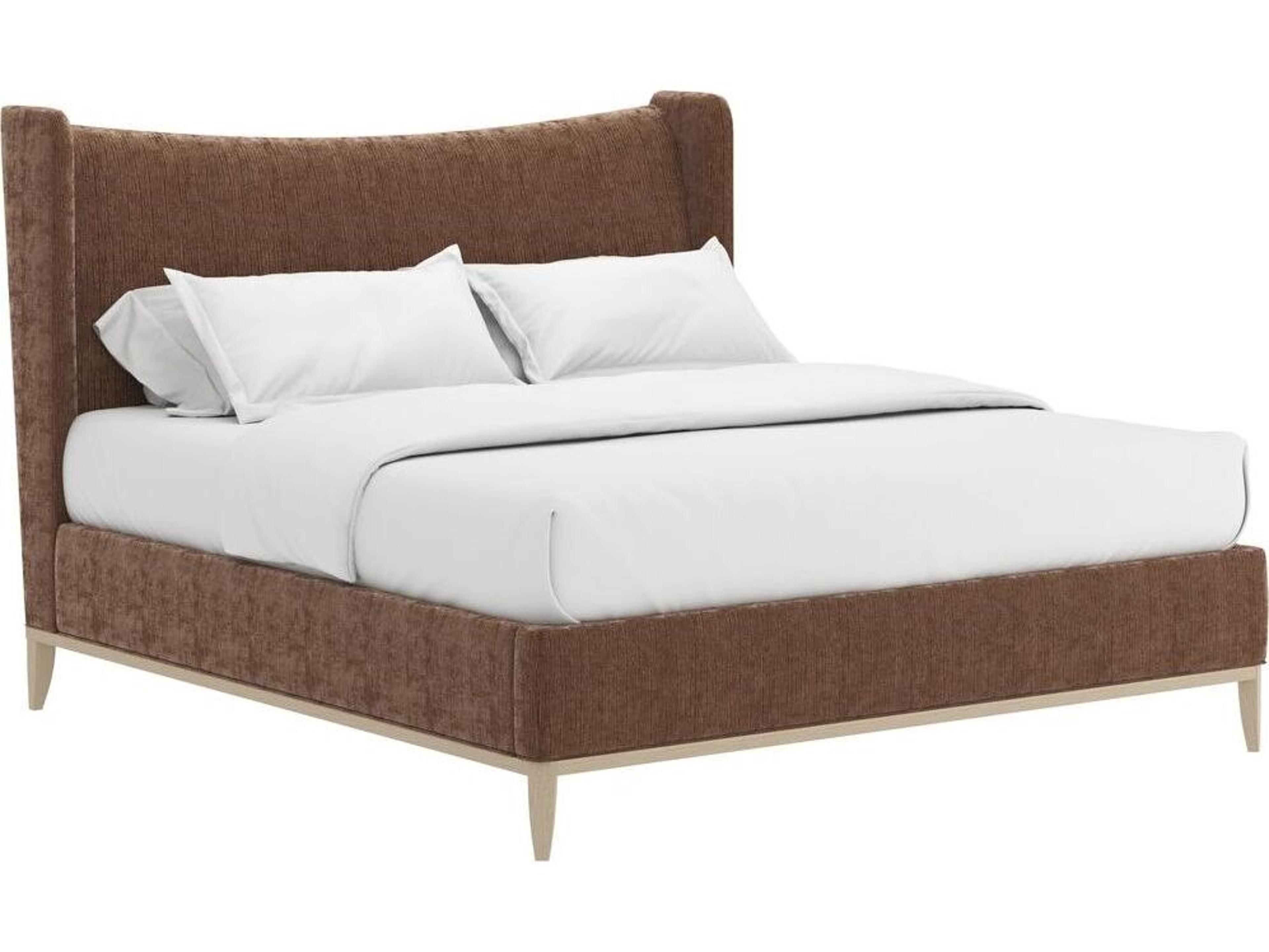 A.R.T. Furniture Upholstered Bed Program Brown Parrawood Queen Shelter Bed