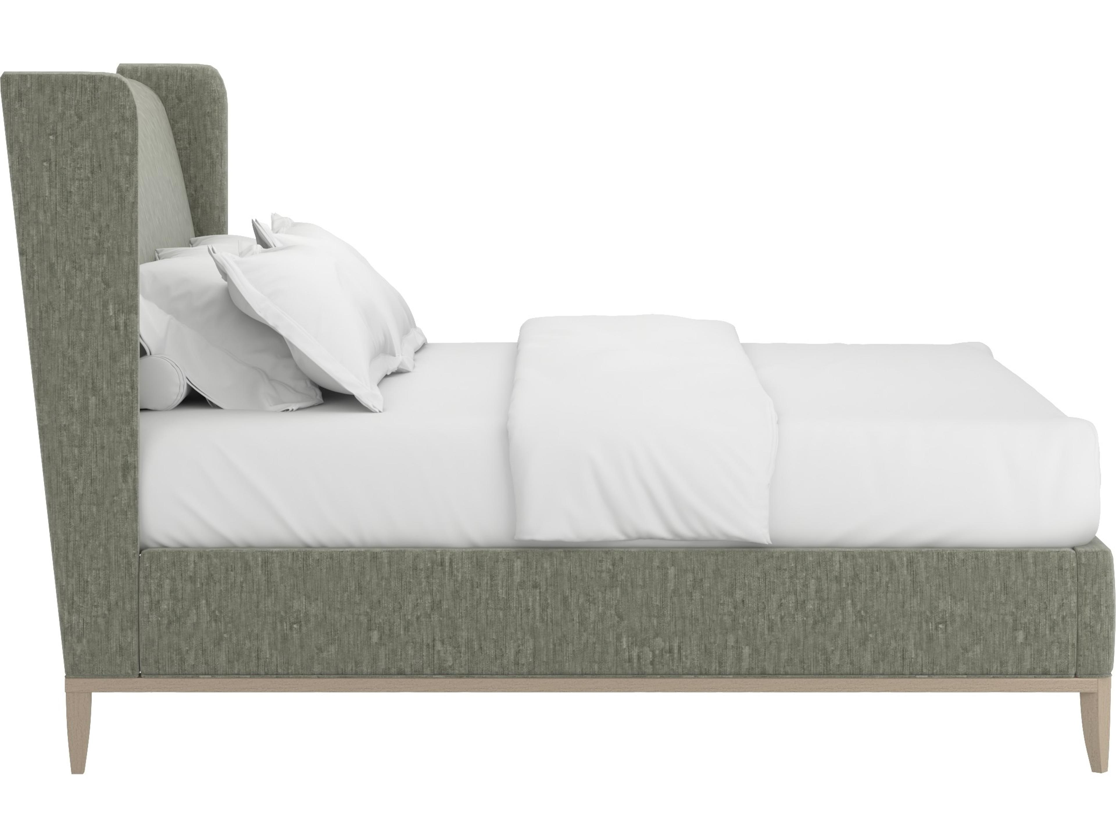 A.R.T. Furniture Upholstered Bed Program Green Parrawood Queen Shelter Bed