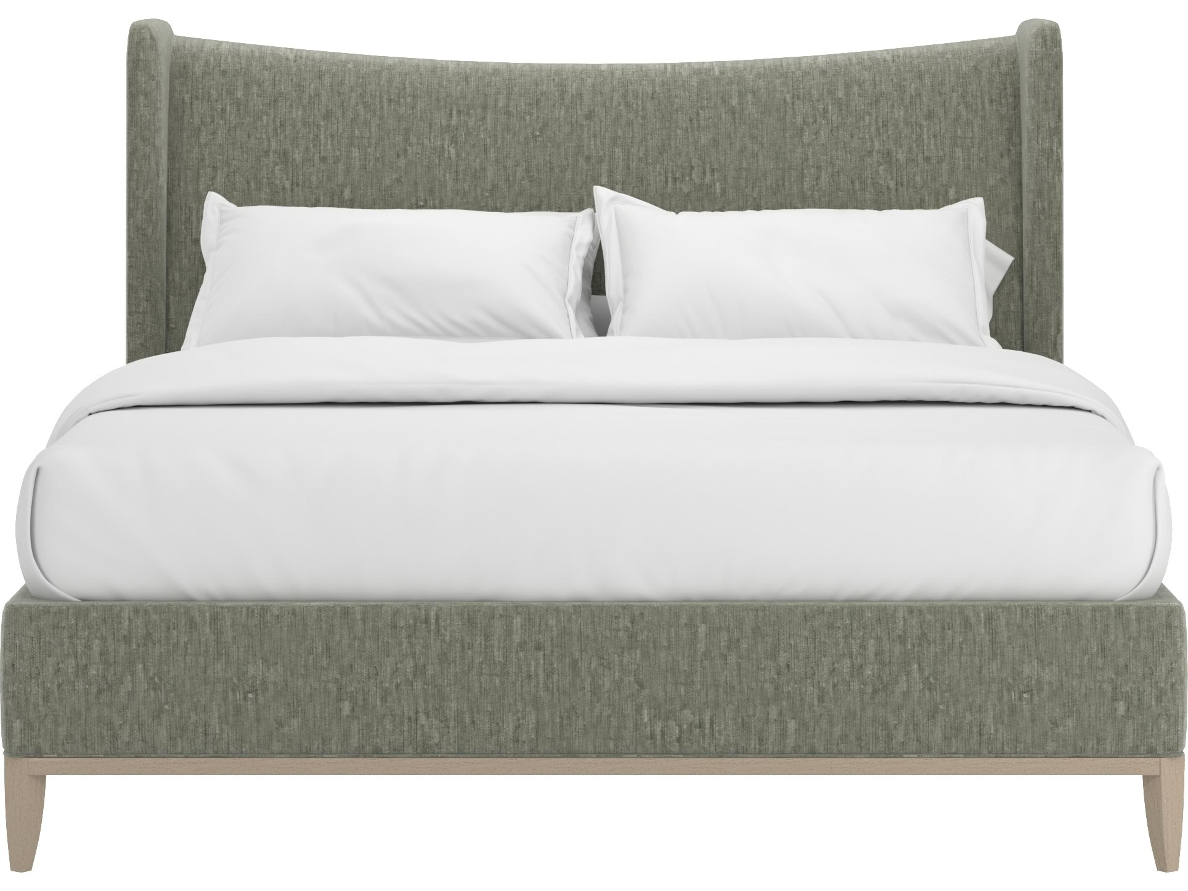 A.R.T. Furniture Upholstered Bed Program Green Parrawood Queen Shelter Bed