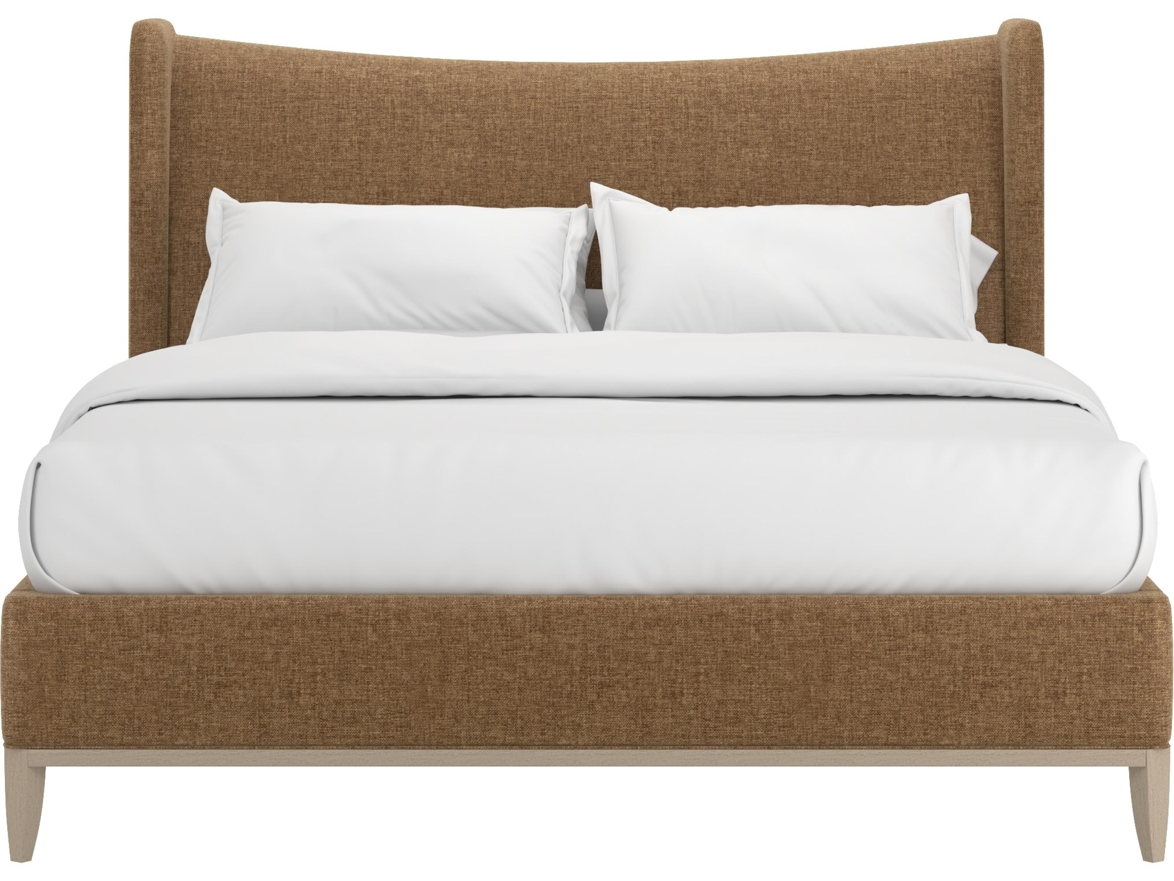 A.R.T. Furniture Upholstered Bed Program Brown Parrawood King Shelter Bed