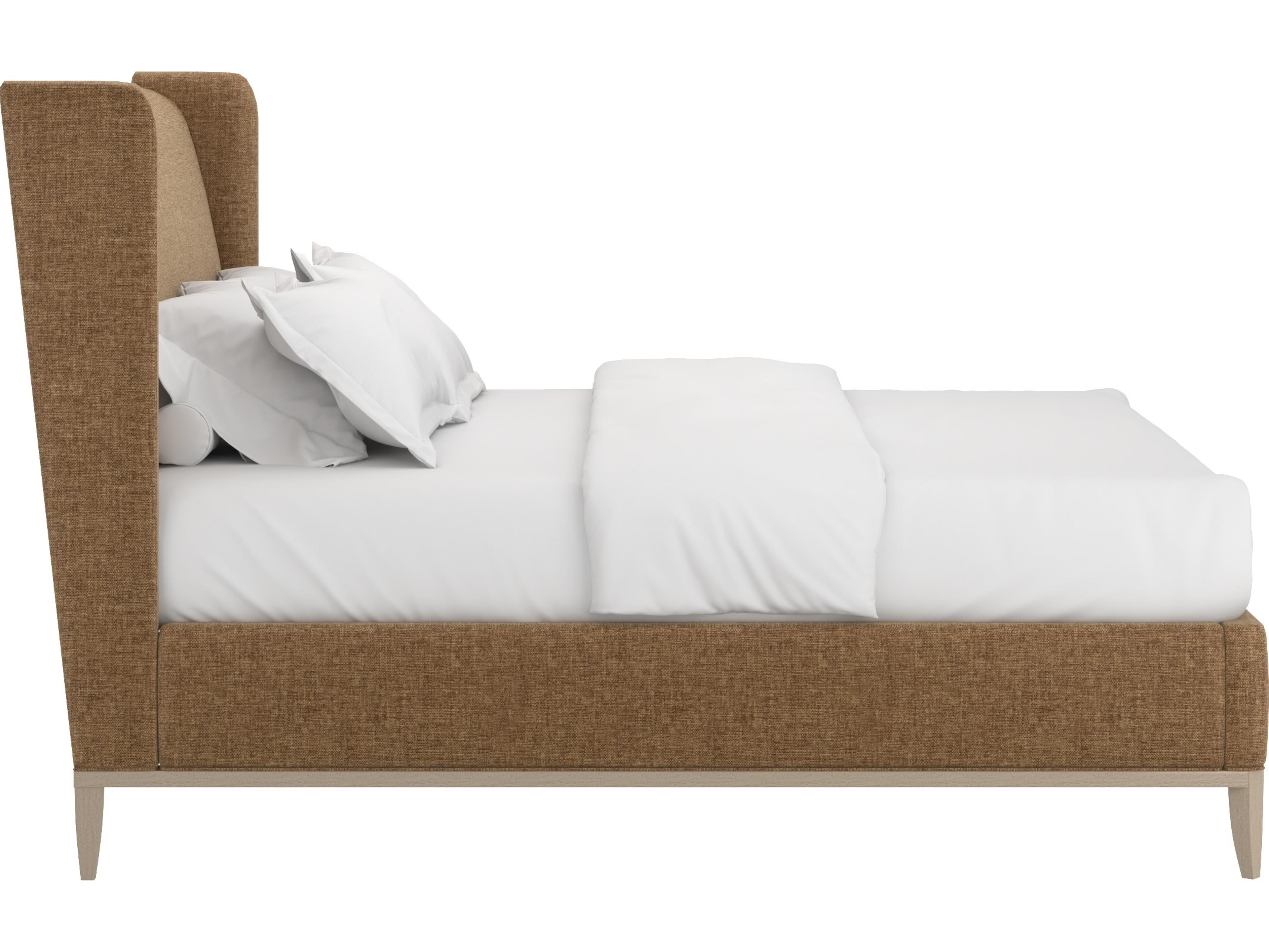 A.R.T. Furniture Upholstered Bed Program Brown Parrawood King Shelter Bed