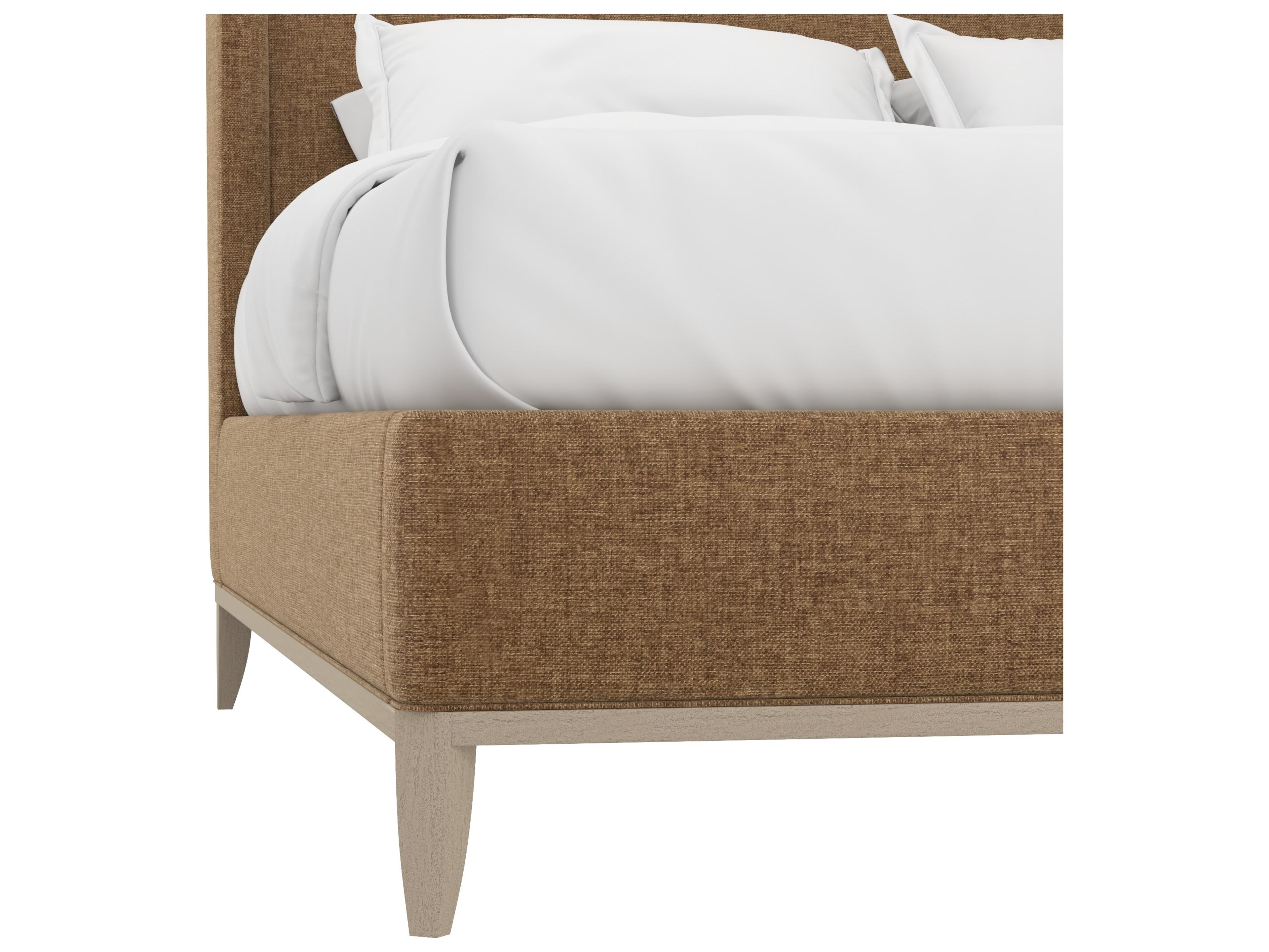 A.R.T. Furniture Upholstered Bed Program Brown Parrawood King Shelter Bed