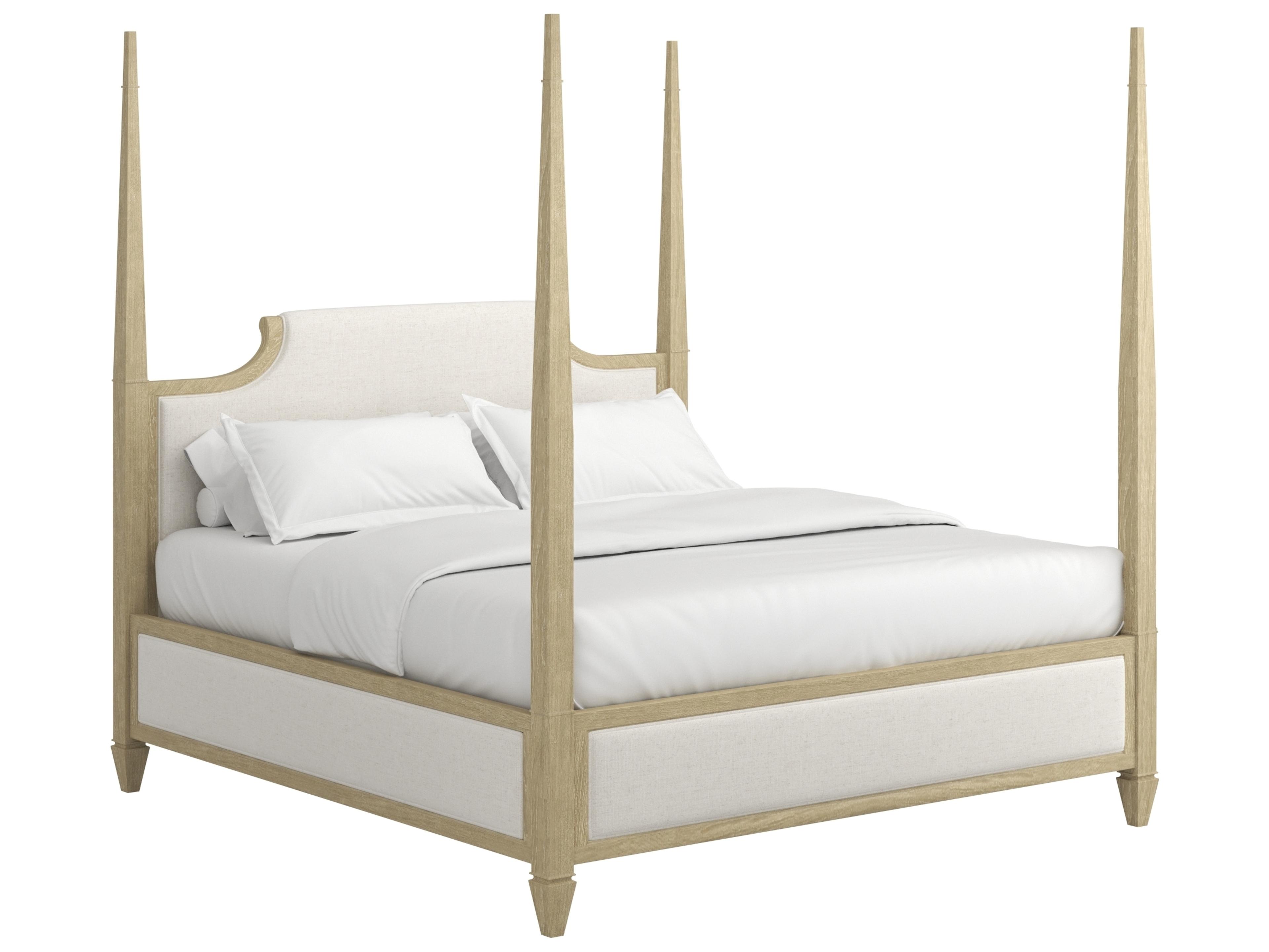 Eave Sundrenched White Oak Natural Parrawood Wood King Four Poster Bed
