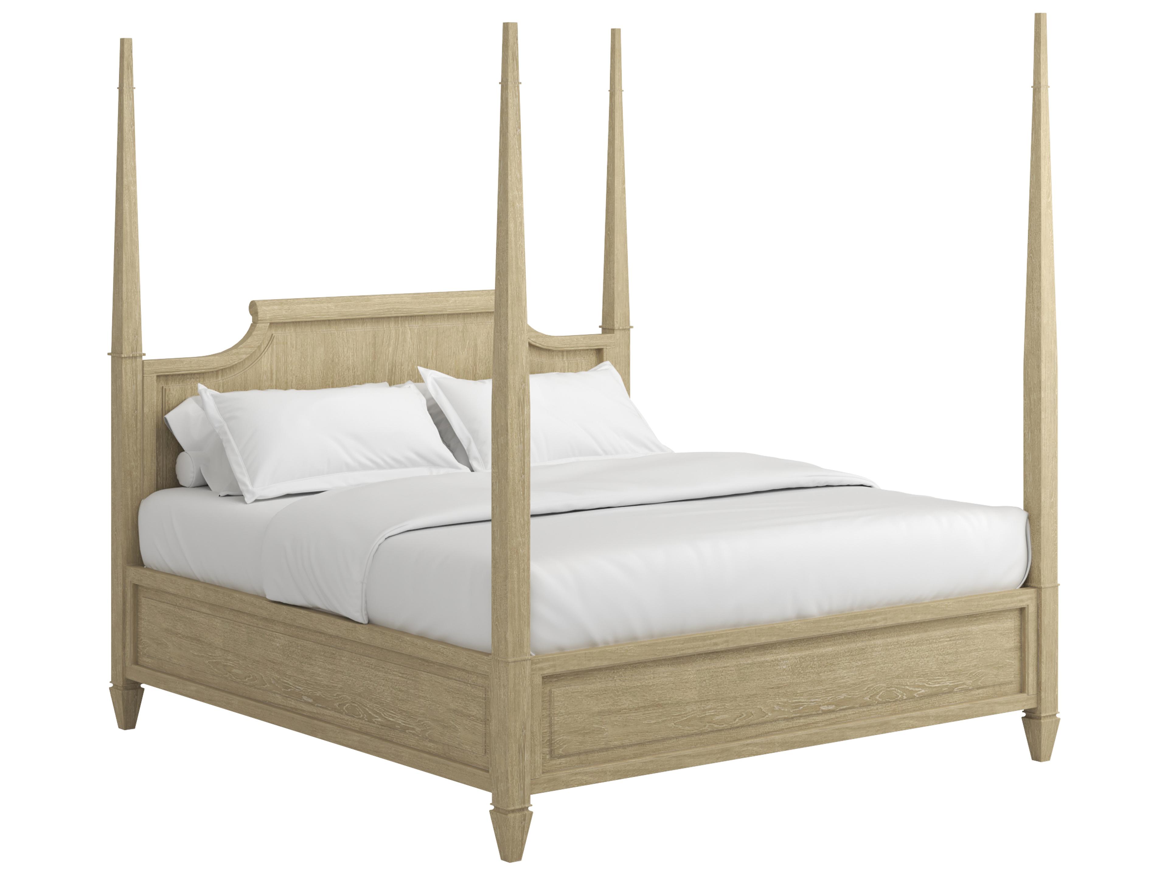 Eave Sundrenched Natural Oak Parrawood Wood Queen Four Poster Bed