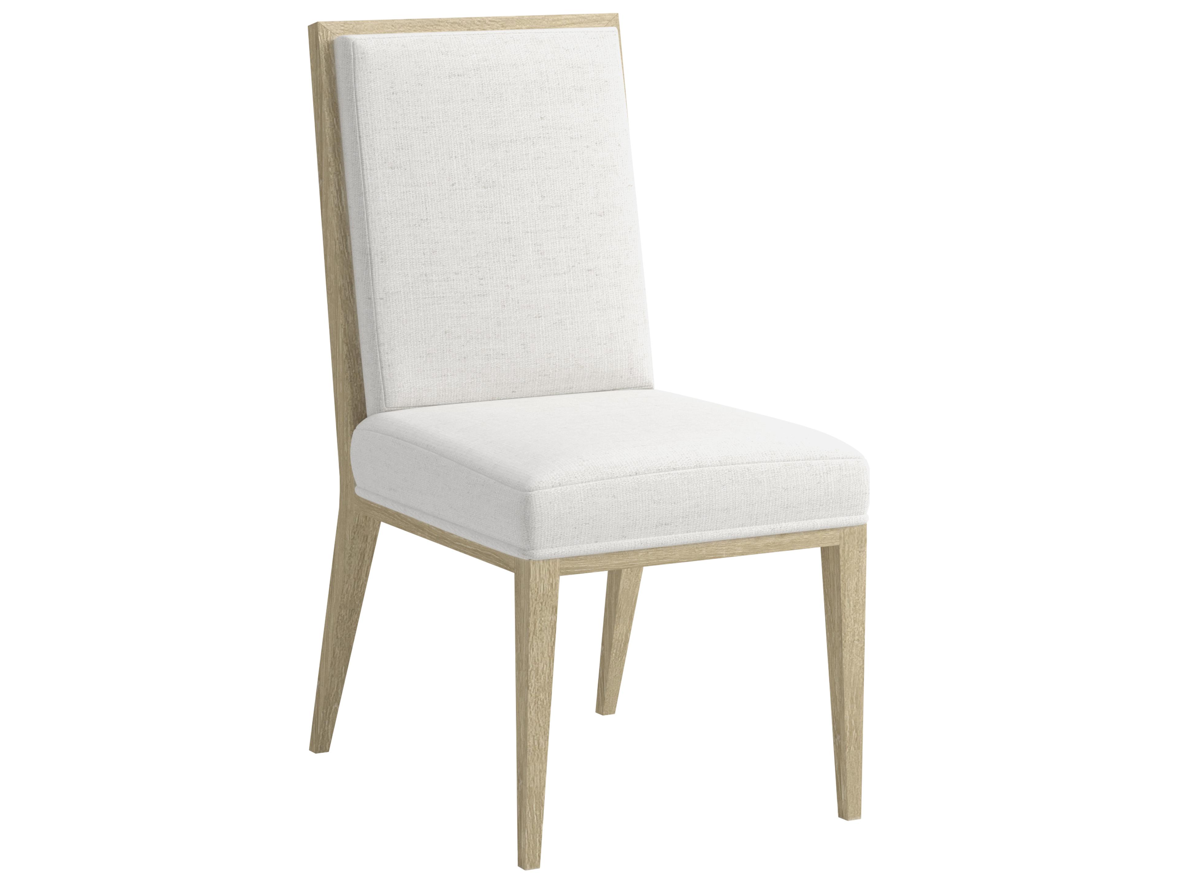 Eave Sundrenched Parrawood White Upholstered Armless Dining Chair Set of 2