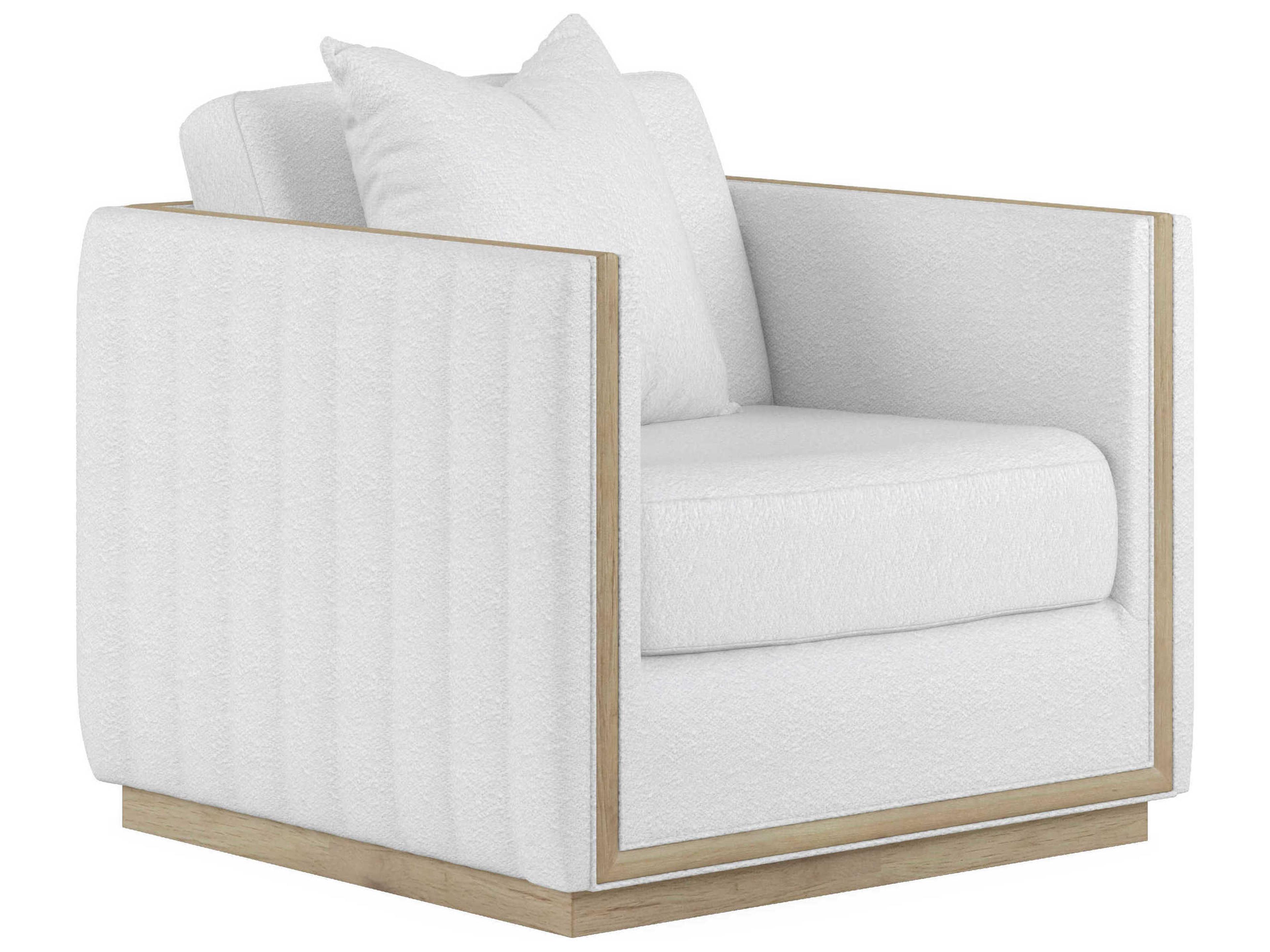 Cassat White Fabric Accent Chair