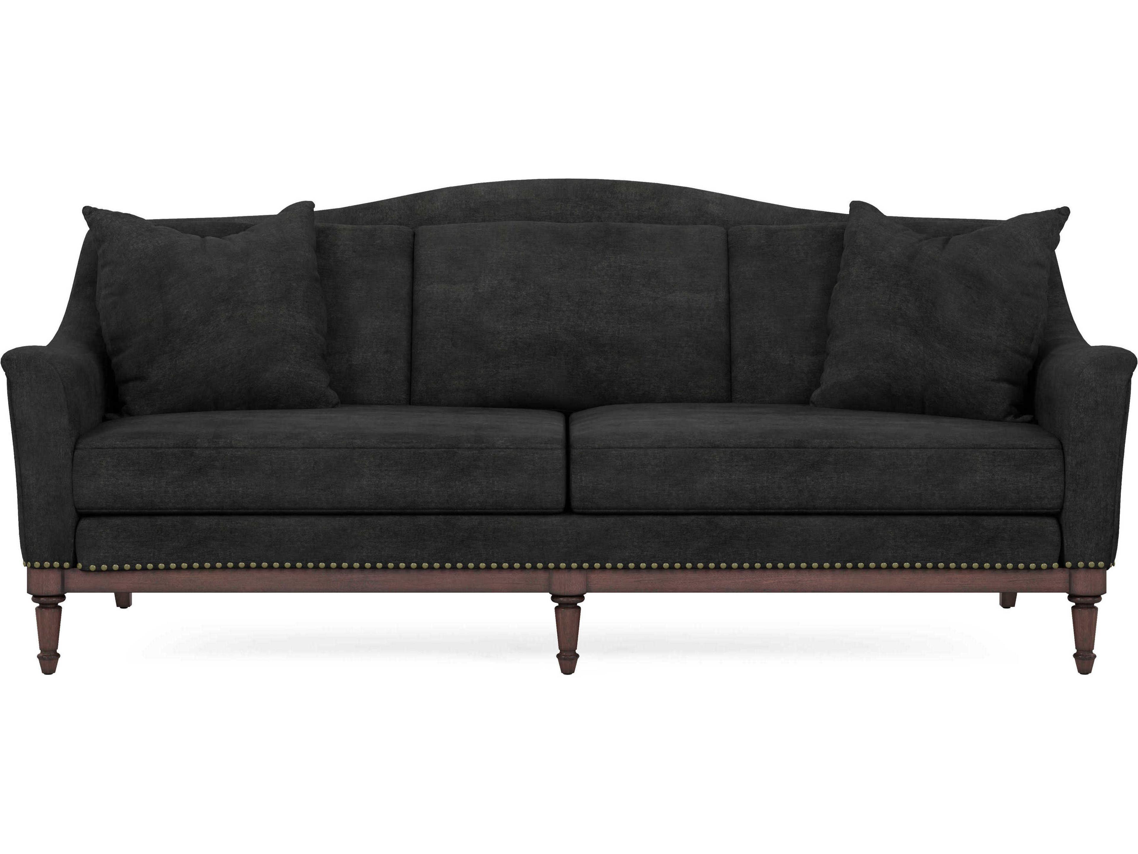 A.R.T. Furniture Magritte Napa Mahogany Black Upholstered Sofa