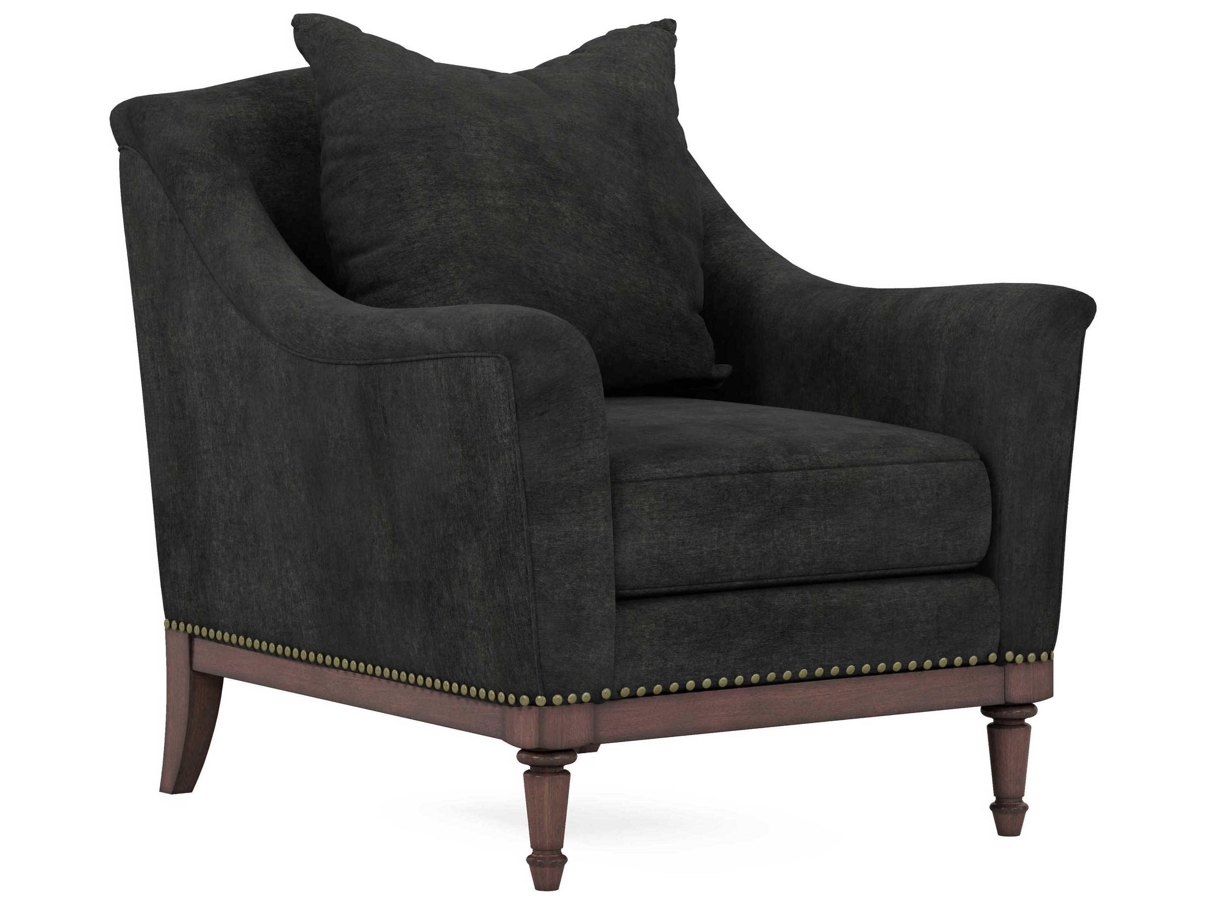 Magritte Black Fabric Accent Chair