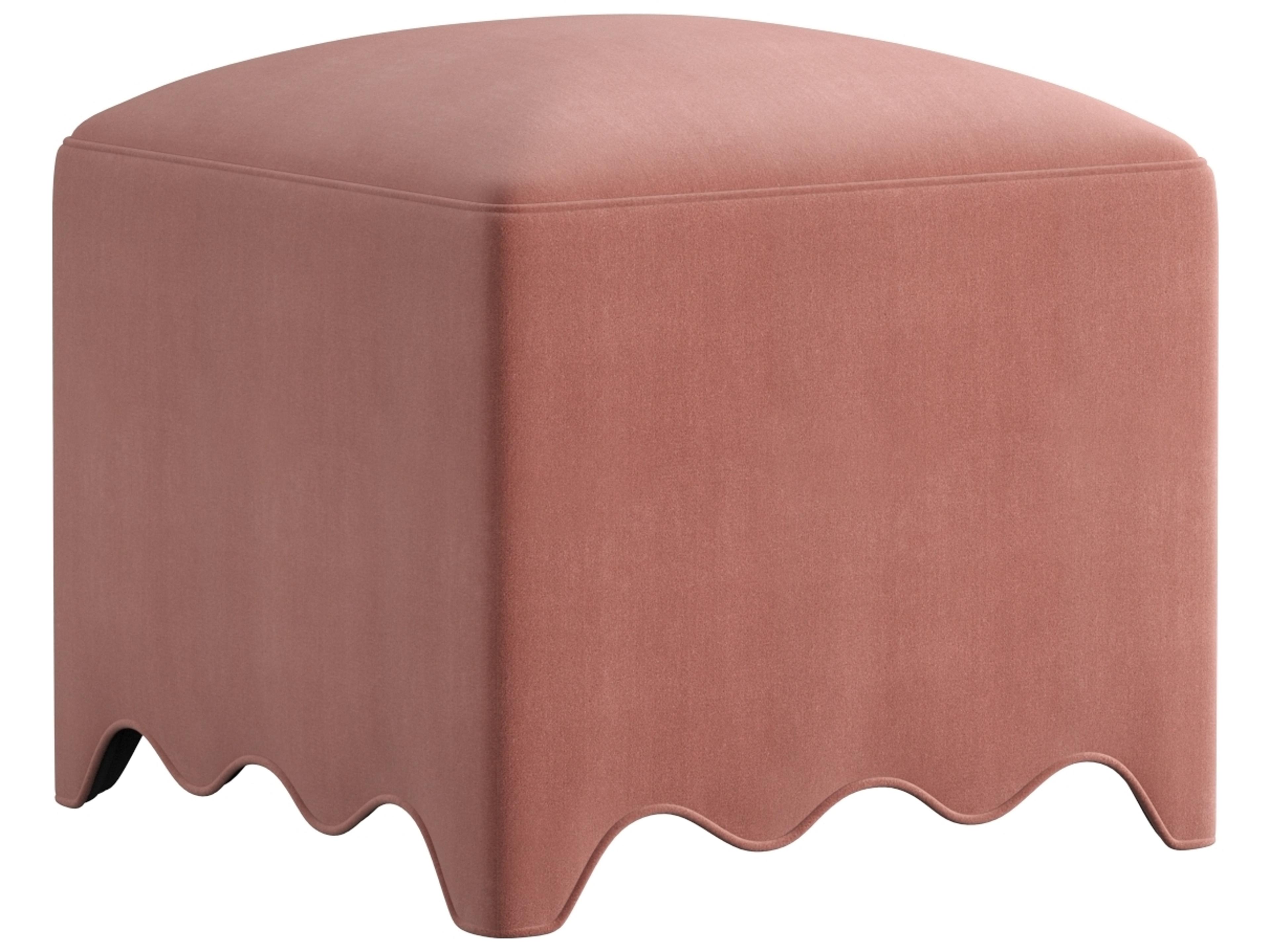 Lowry Upholstered Ottoman in Dusty Rose