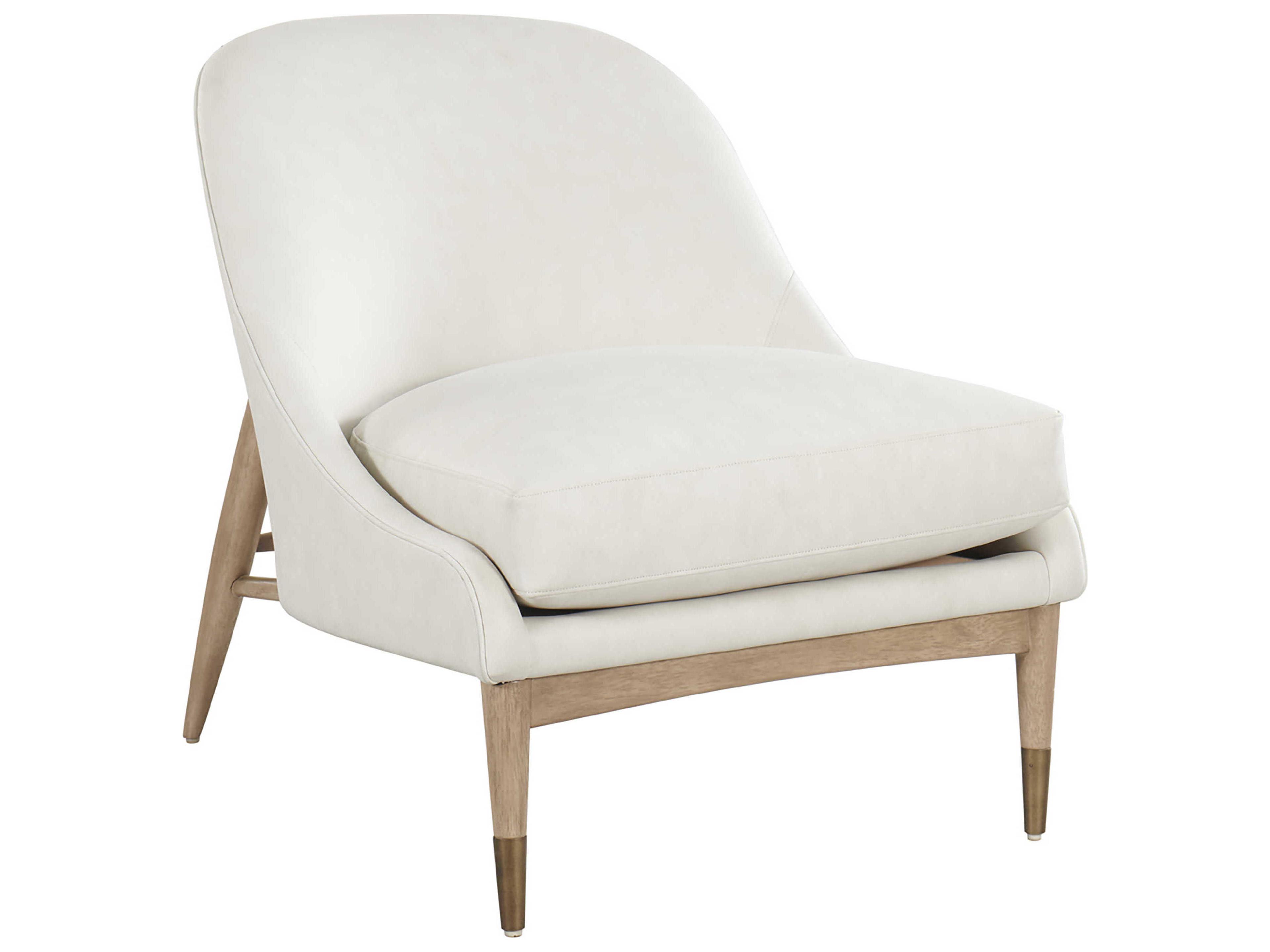 Harvey White Fabric Accent Chair