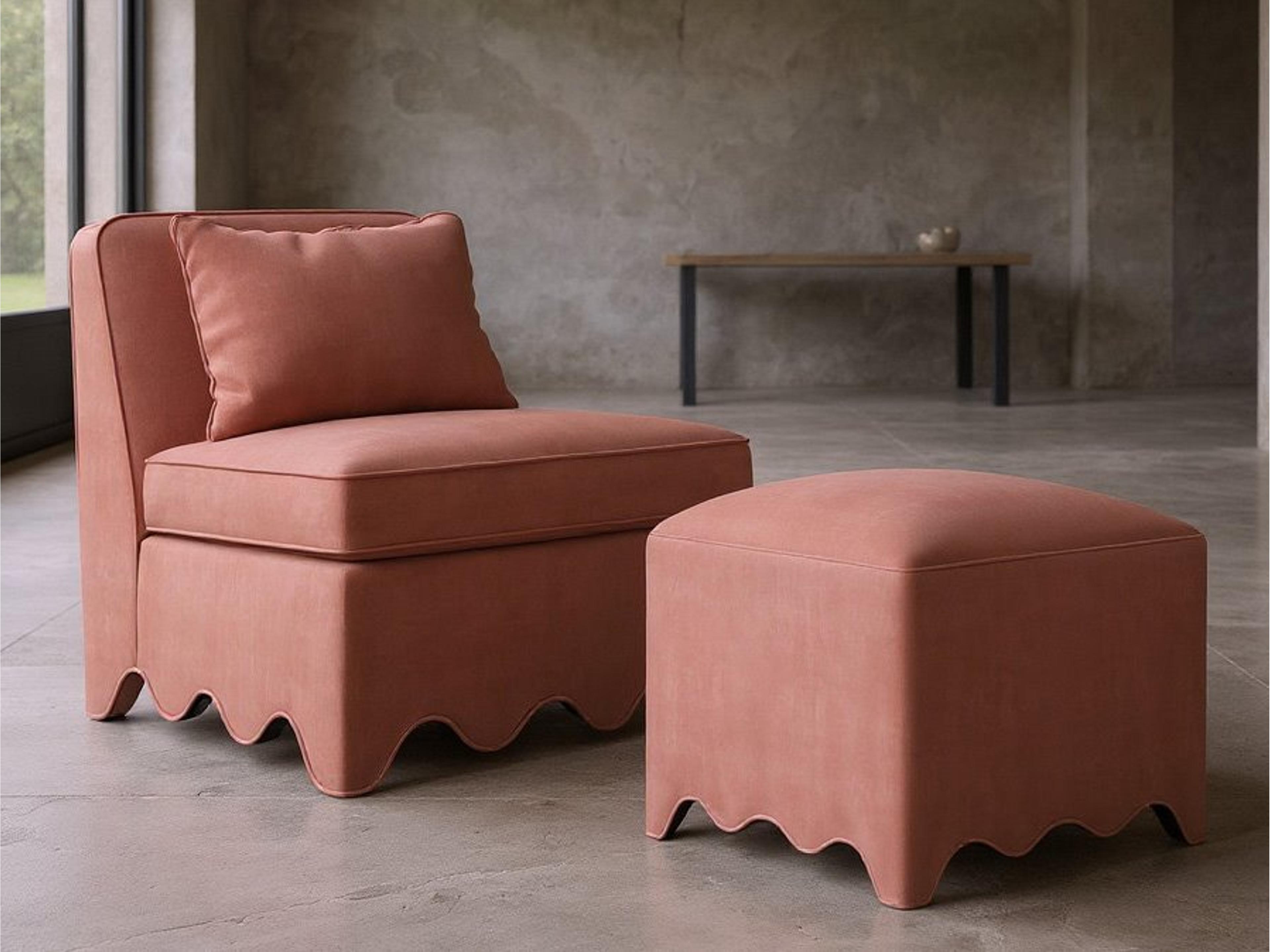 Artisan Upholstery Living Room Chair & Ottoman Set