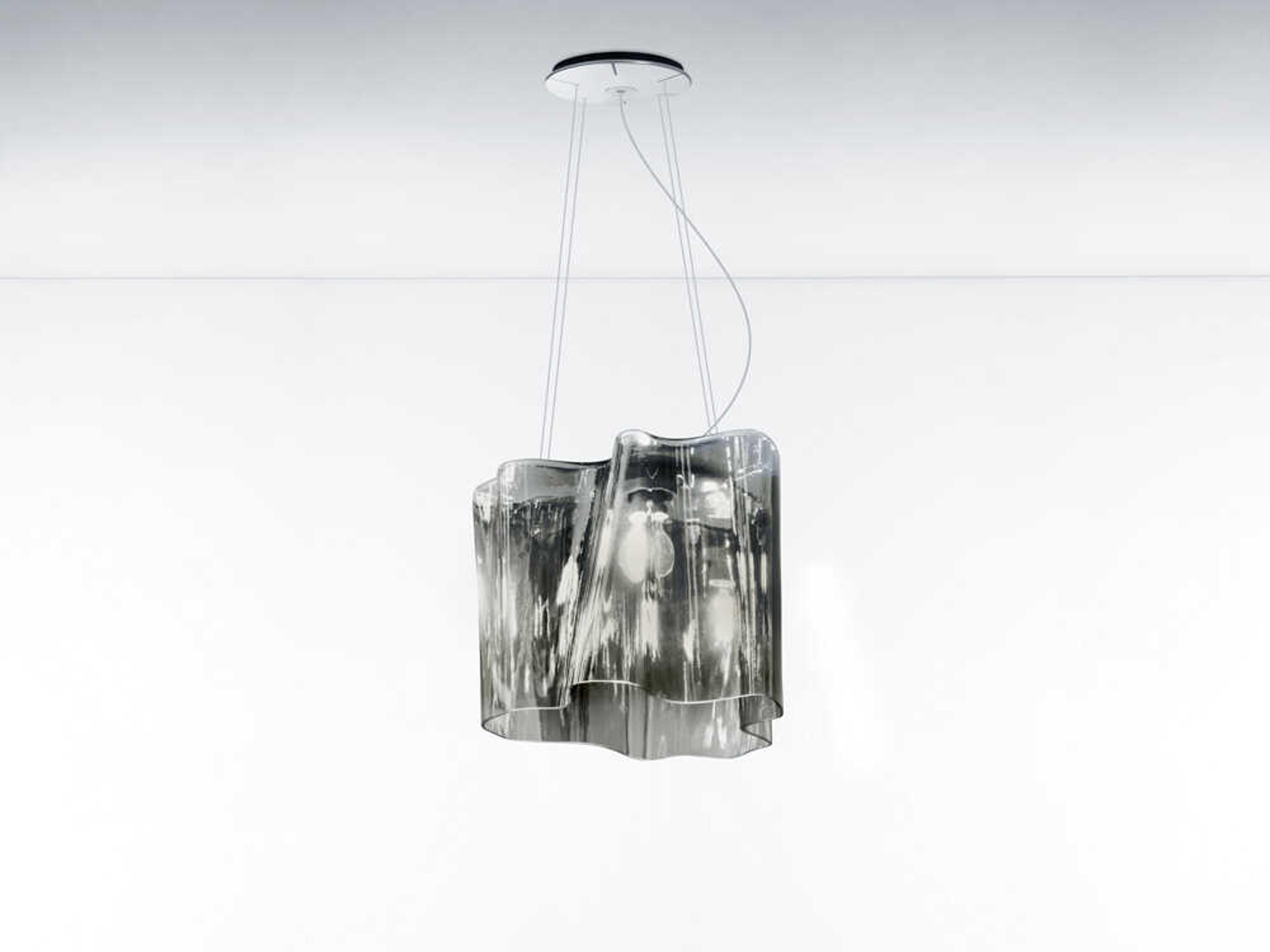 Logico Single Suspension Smoked Glass Pendant Light