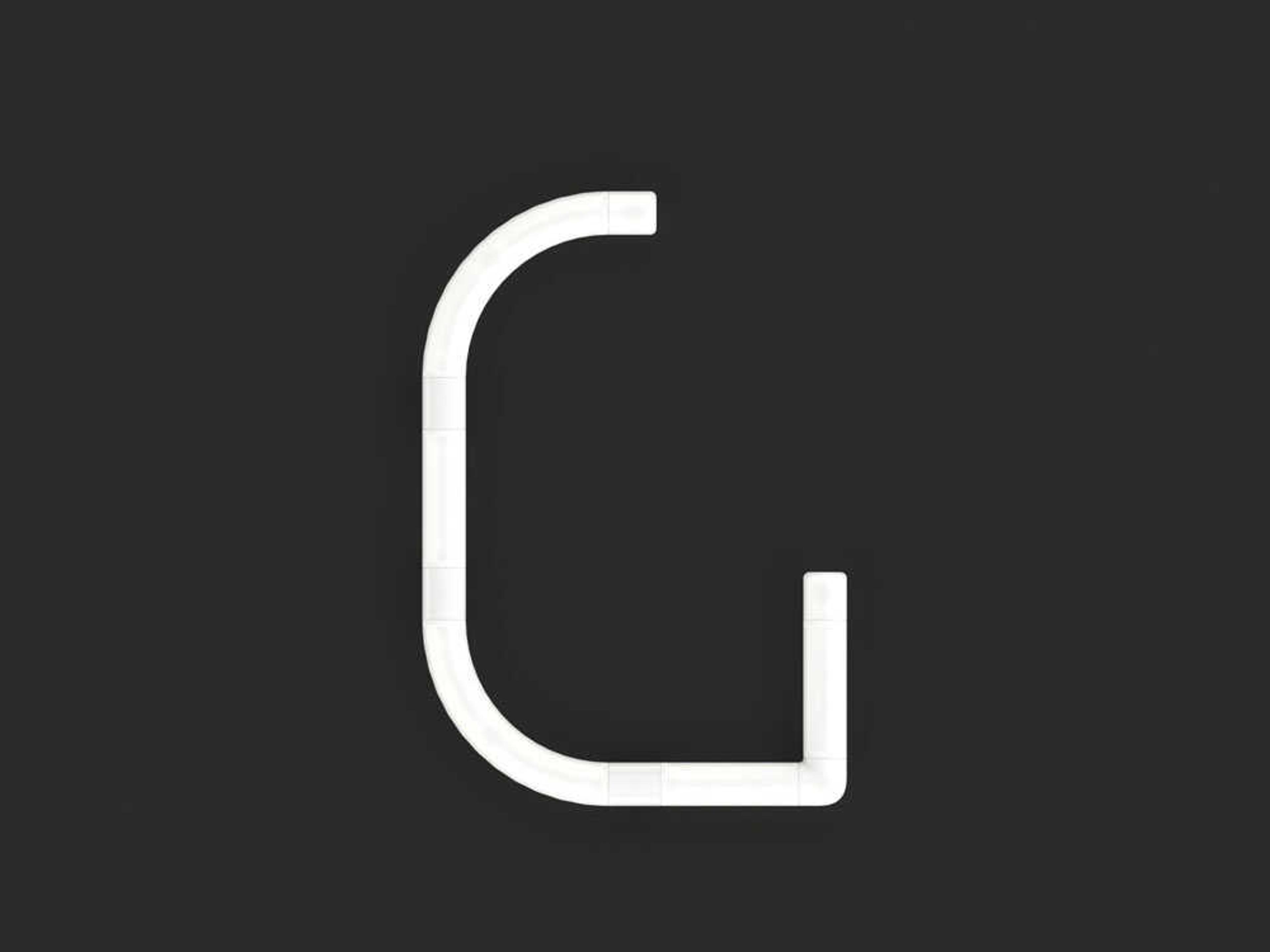 Alphabet of Light Mini Letter G Wall Light Modern