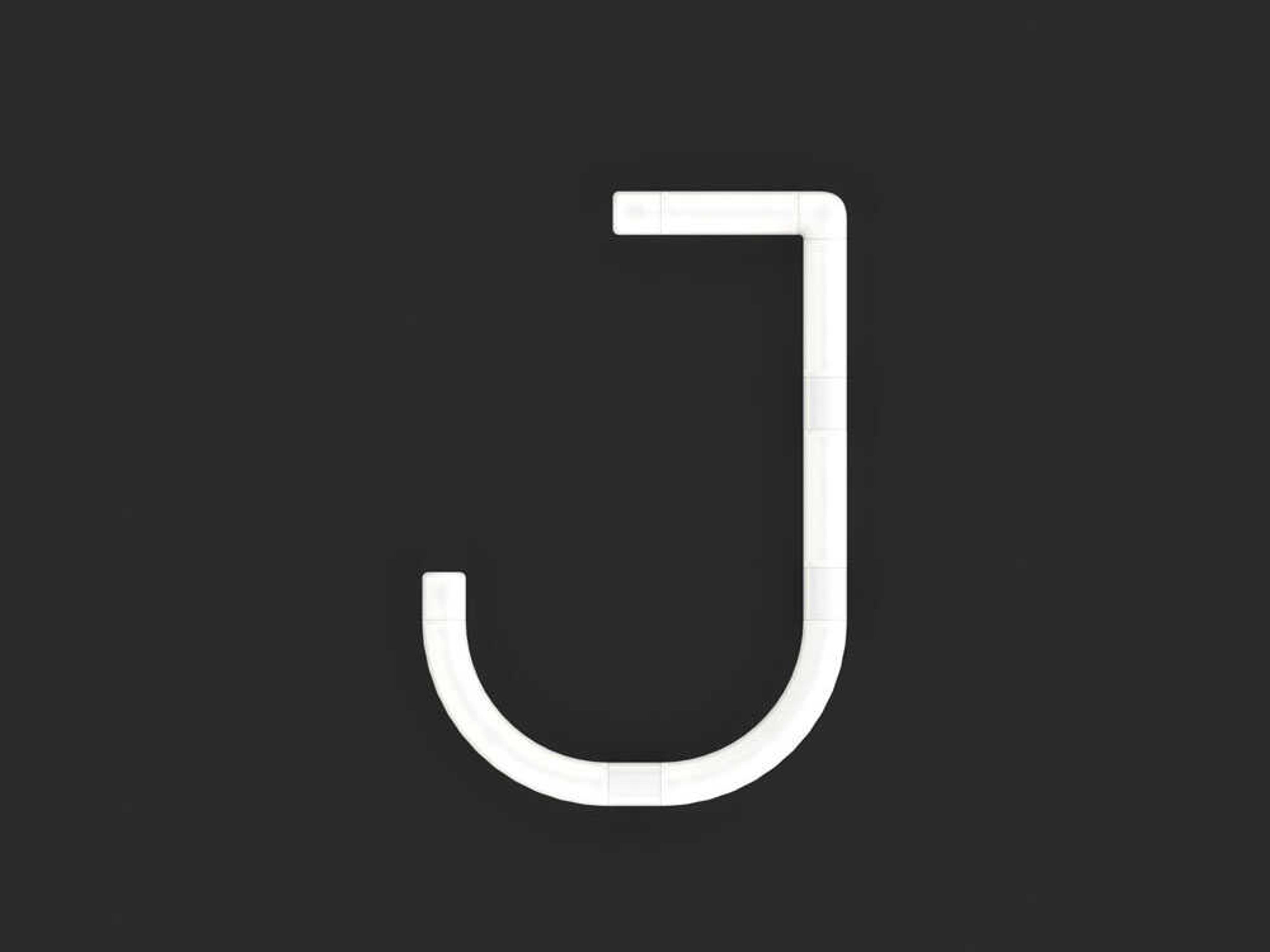 Alphabet of Light Mini J Wall Light Modern LED