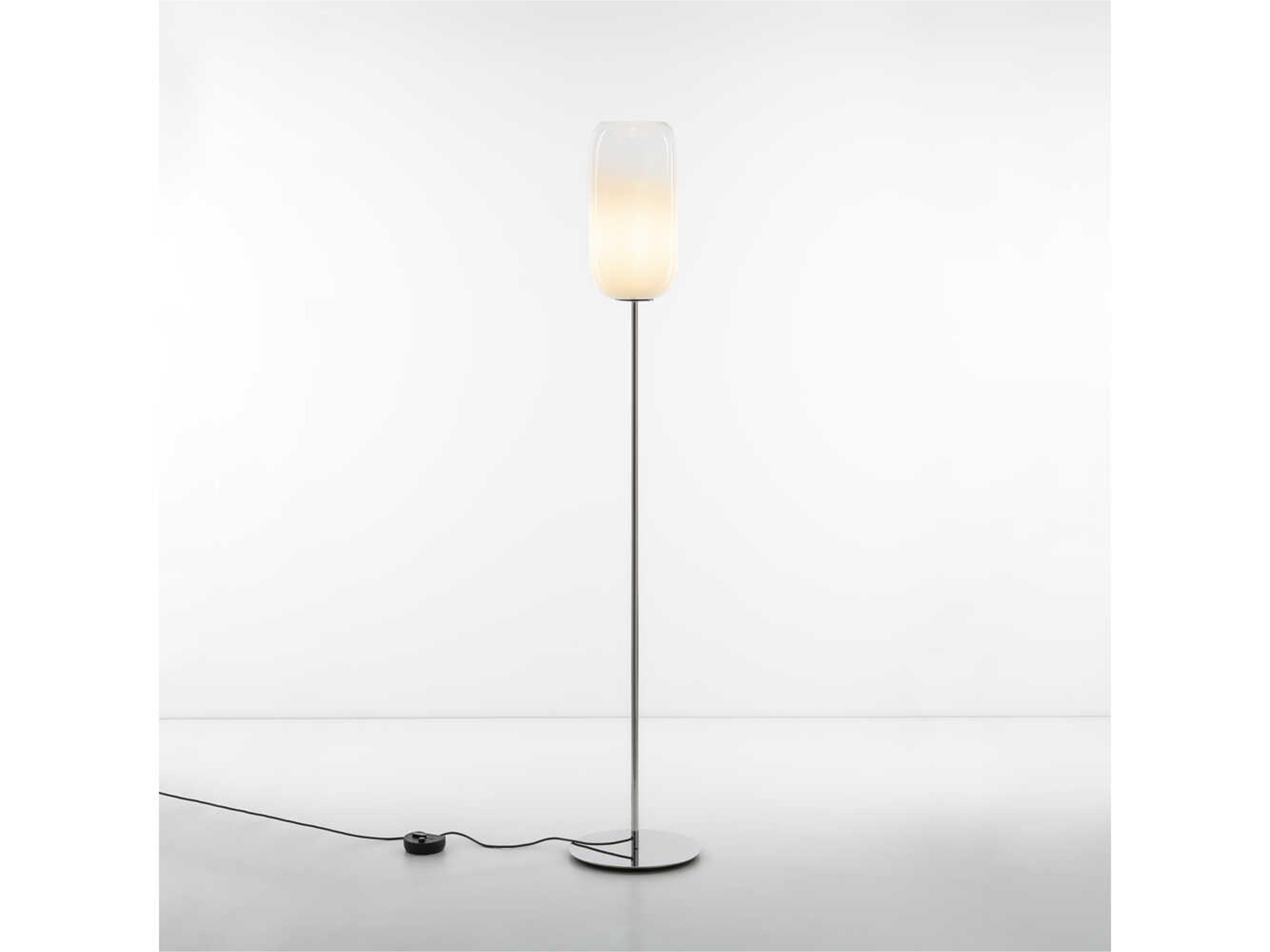 Gople Floor Lamp with Hand-Blown Glass