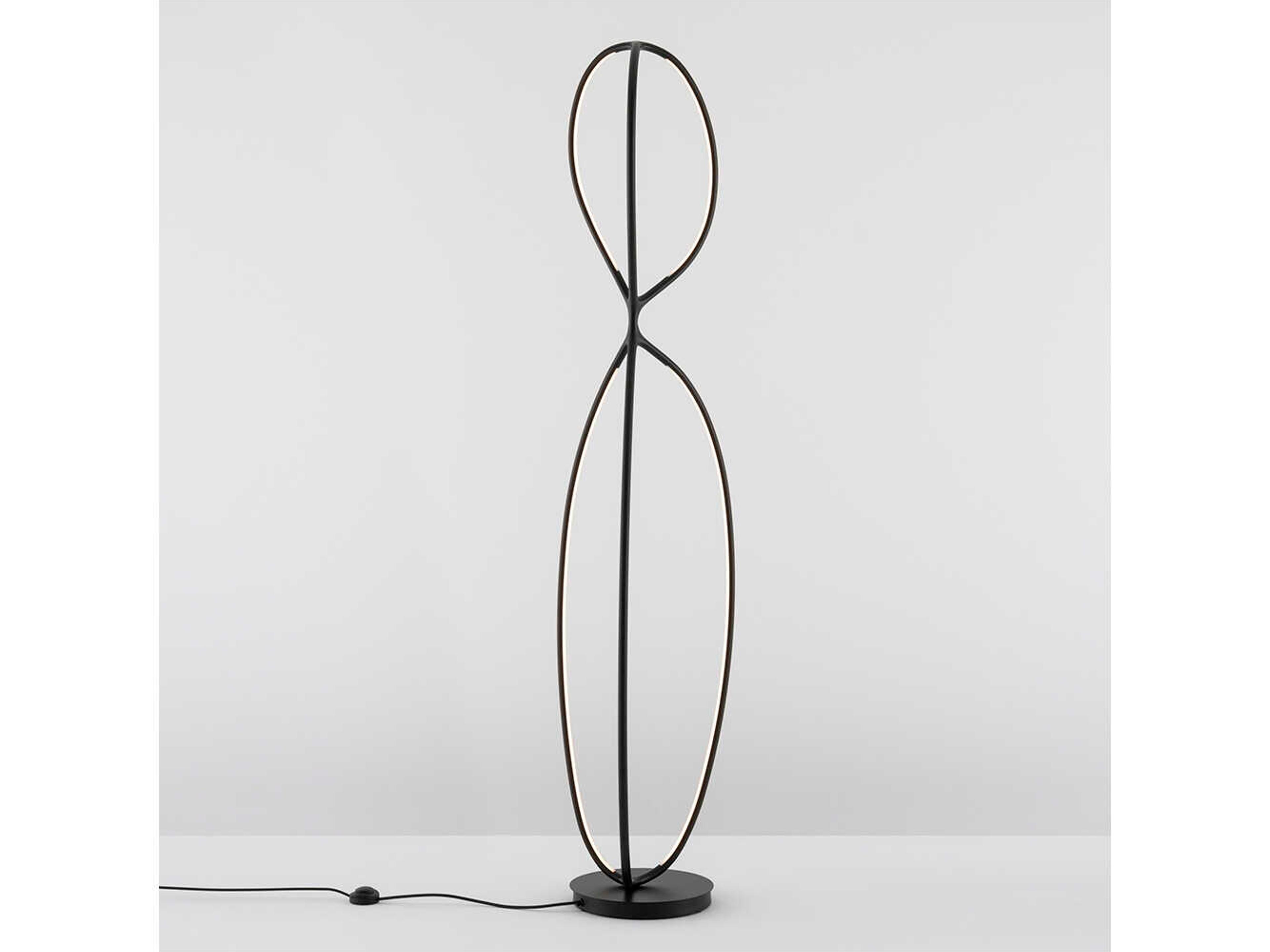 Arrival Floor Lamp in Black Modern Sculptural Lighting