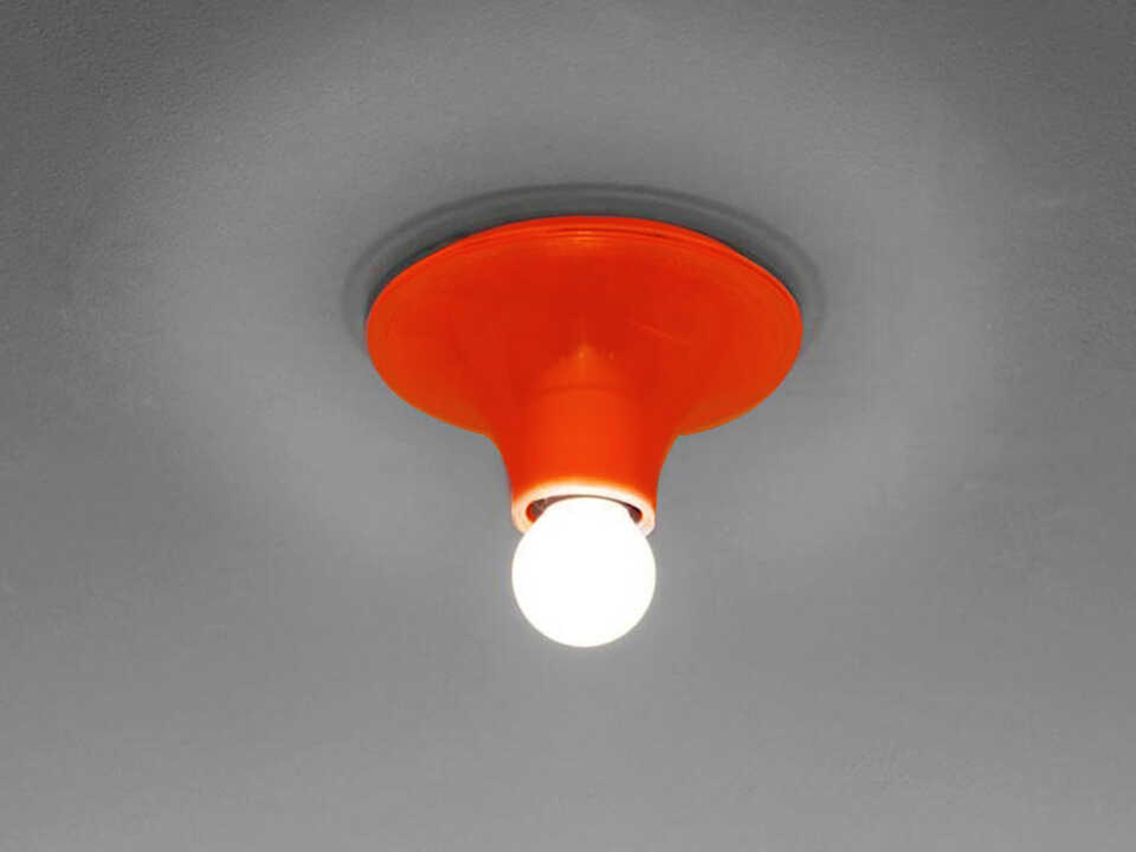 Teti Wall or Ceiling Light in Orange Versatile Modern Fixture
