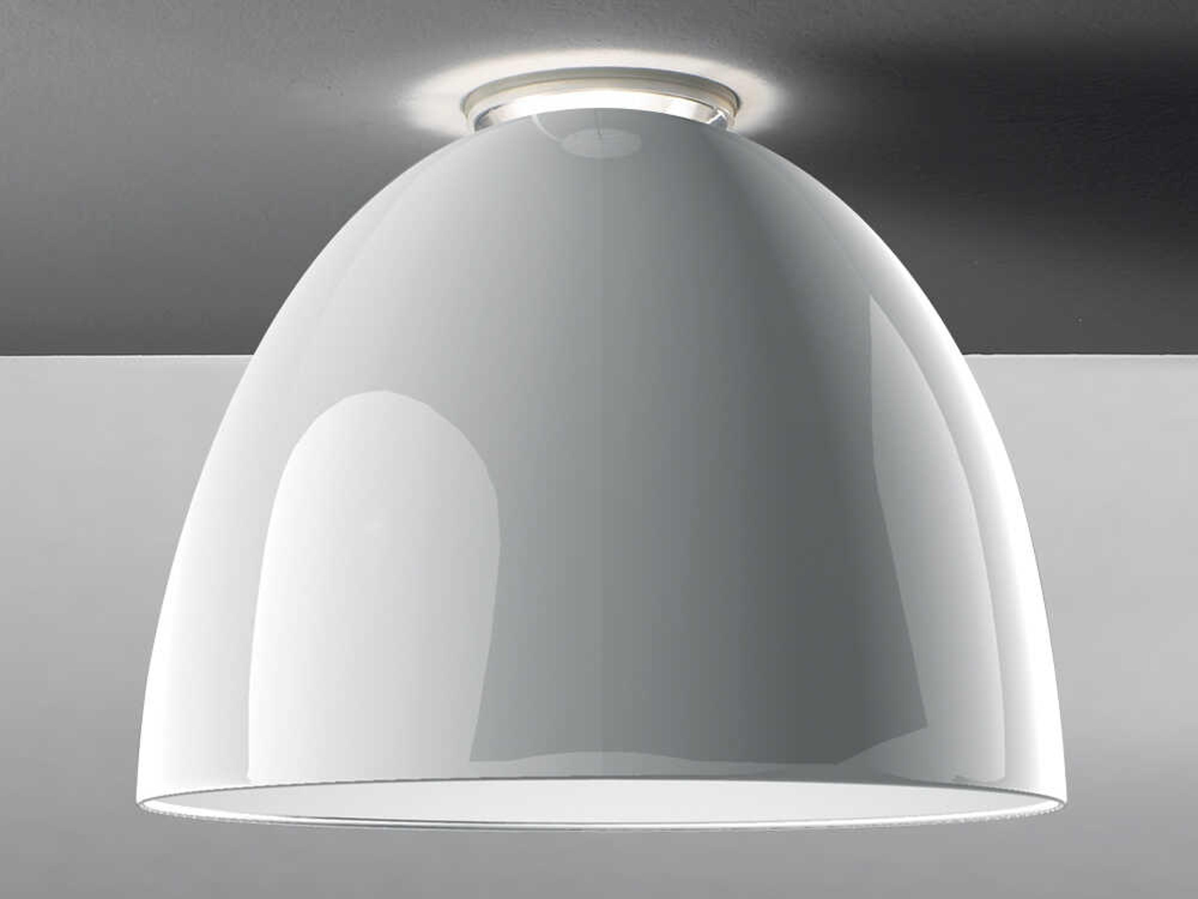 Nur LED Ceiling Lamp in Glossy White