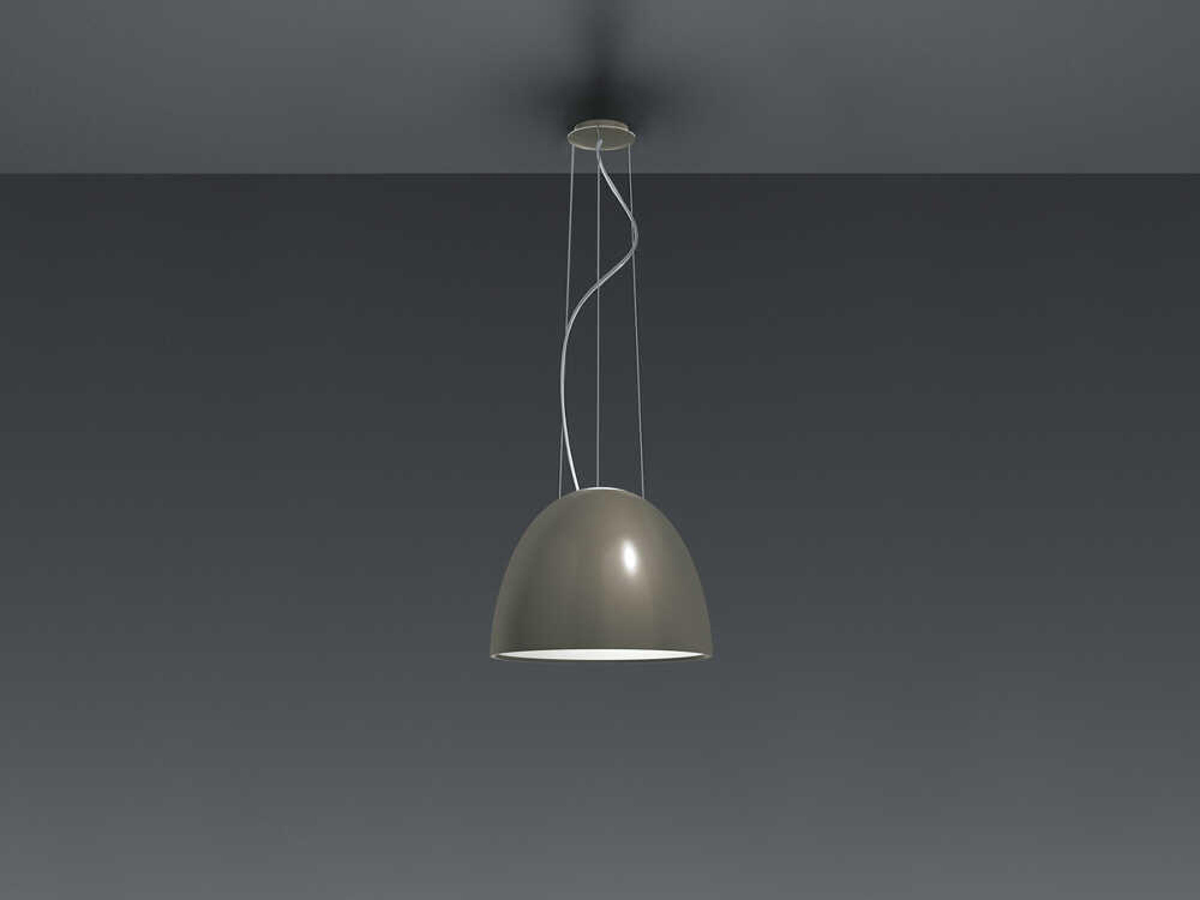 Artemide Nur Gloss Mini Gloss Grey Dome Pendant