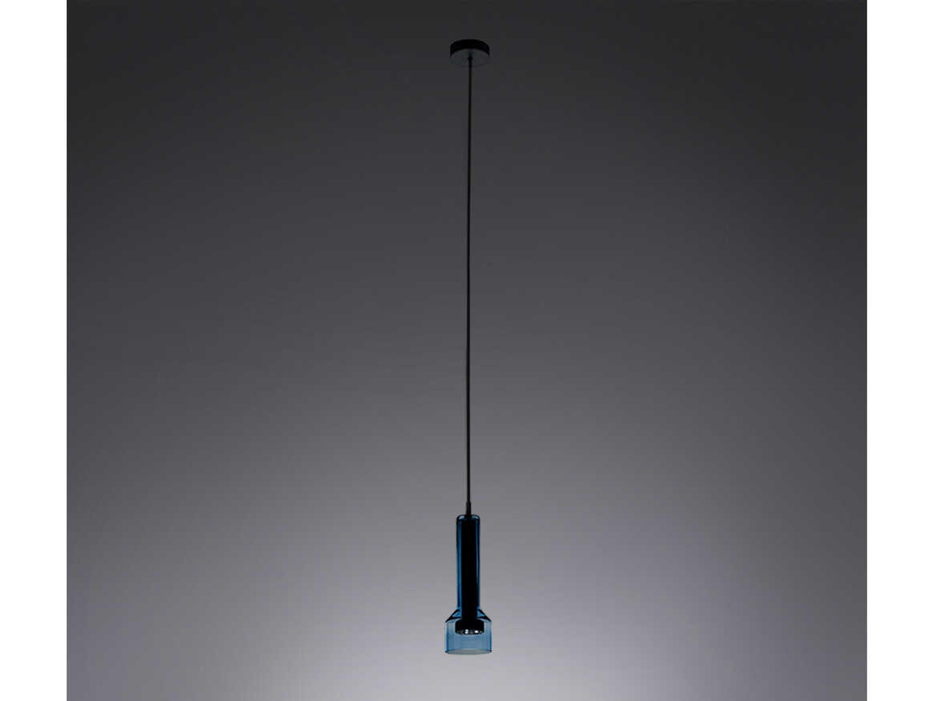 Artemide Stab Acqua Clear Blue Cylinder Mini Pendant