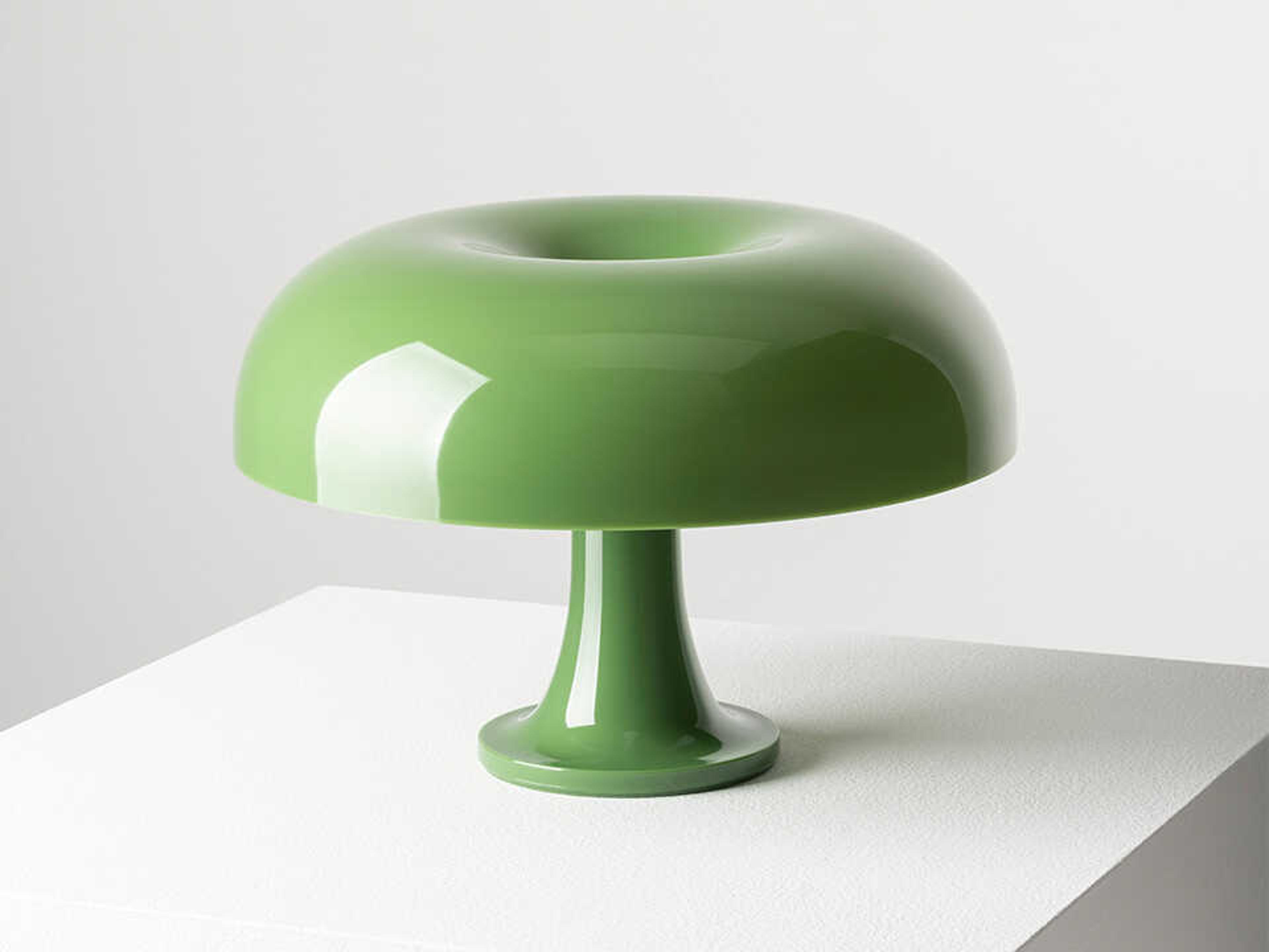 Nessino Table Lamp Green Mid Century Mushroom
