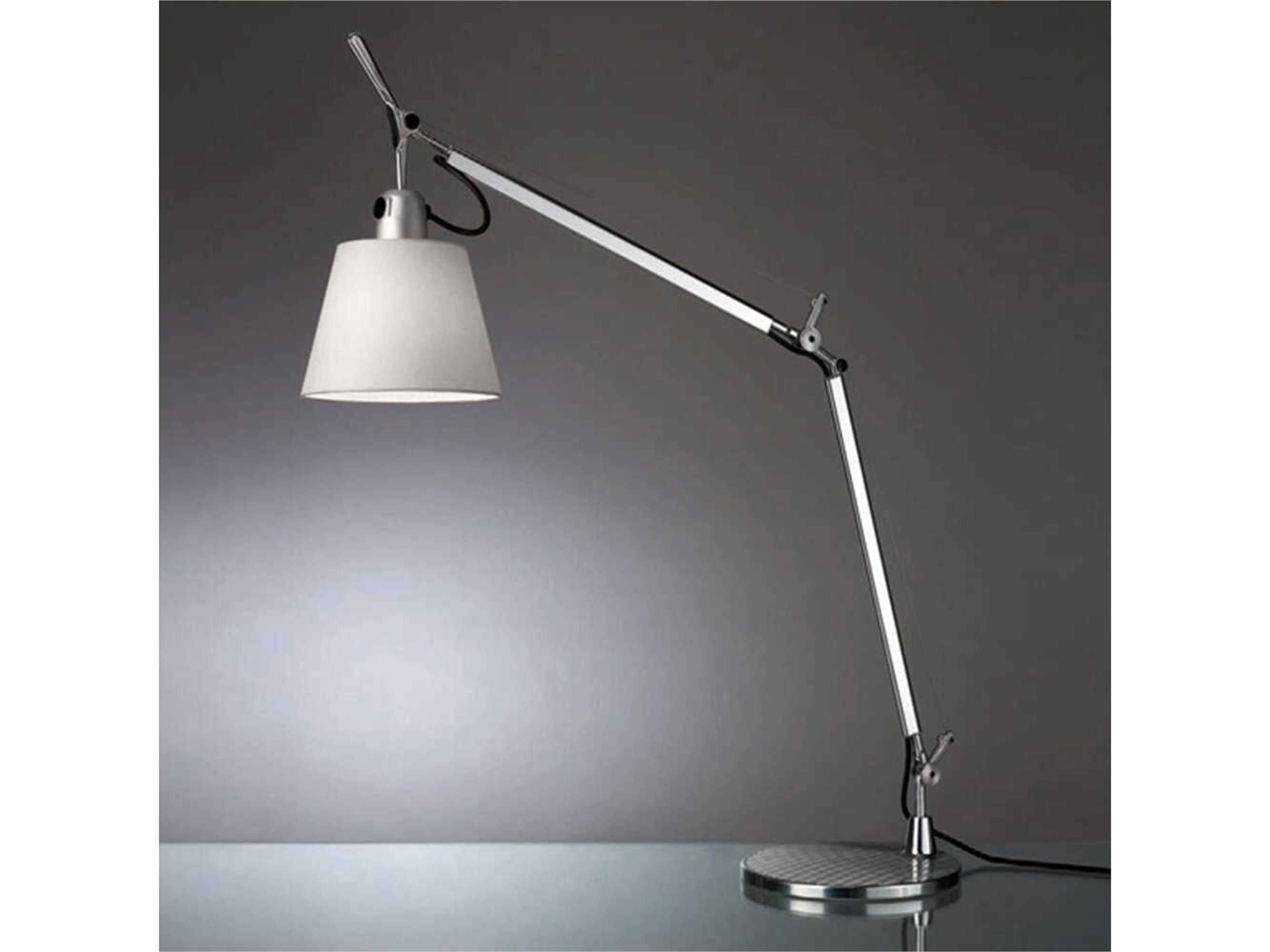 Artemide Tolomeo With Shade Silver Fiber Table Lamp