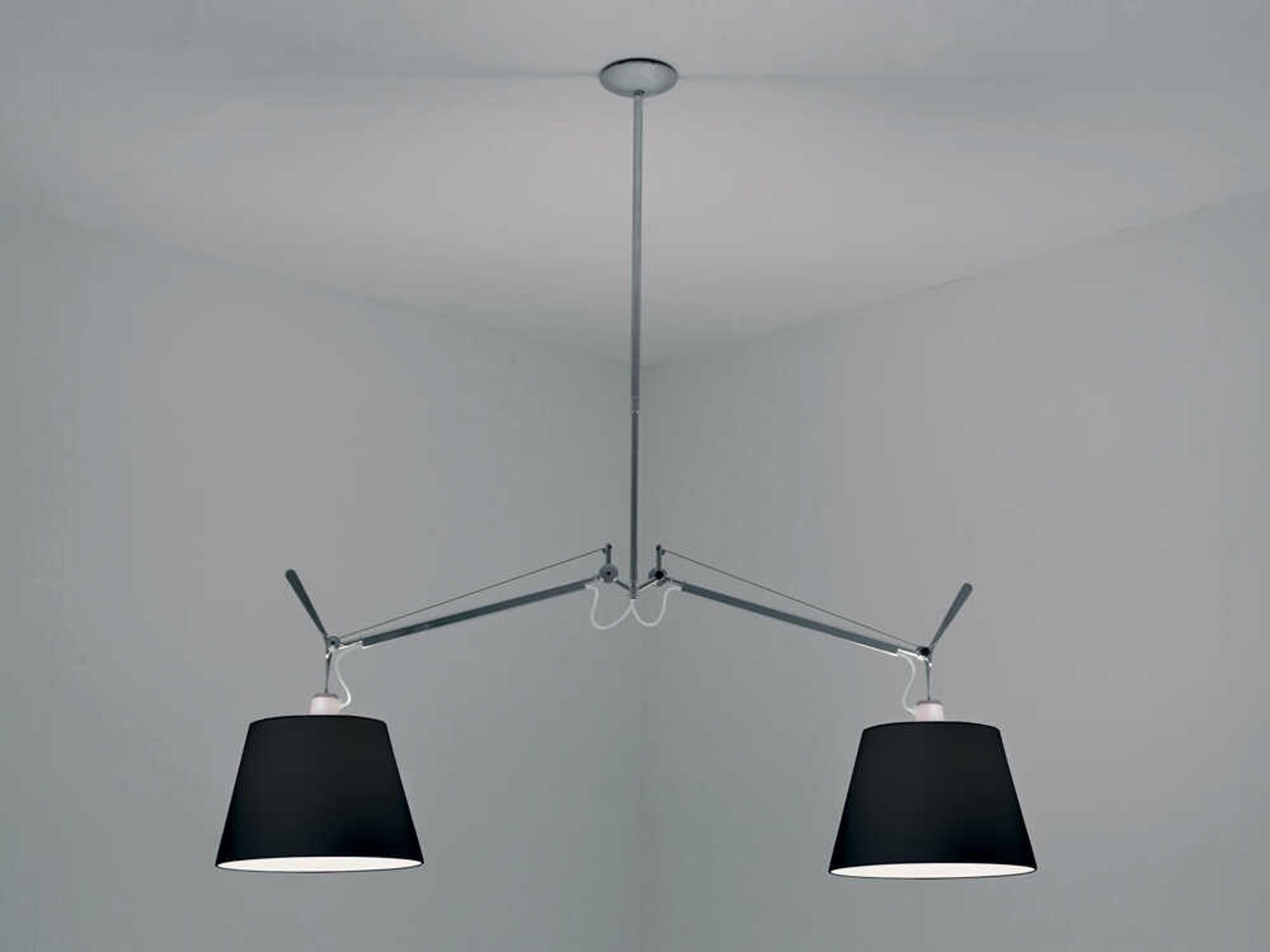 Tolomeo Double Shade Suspension Light Black