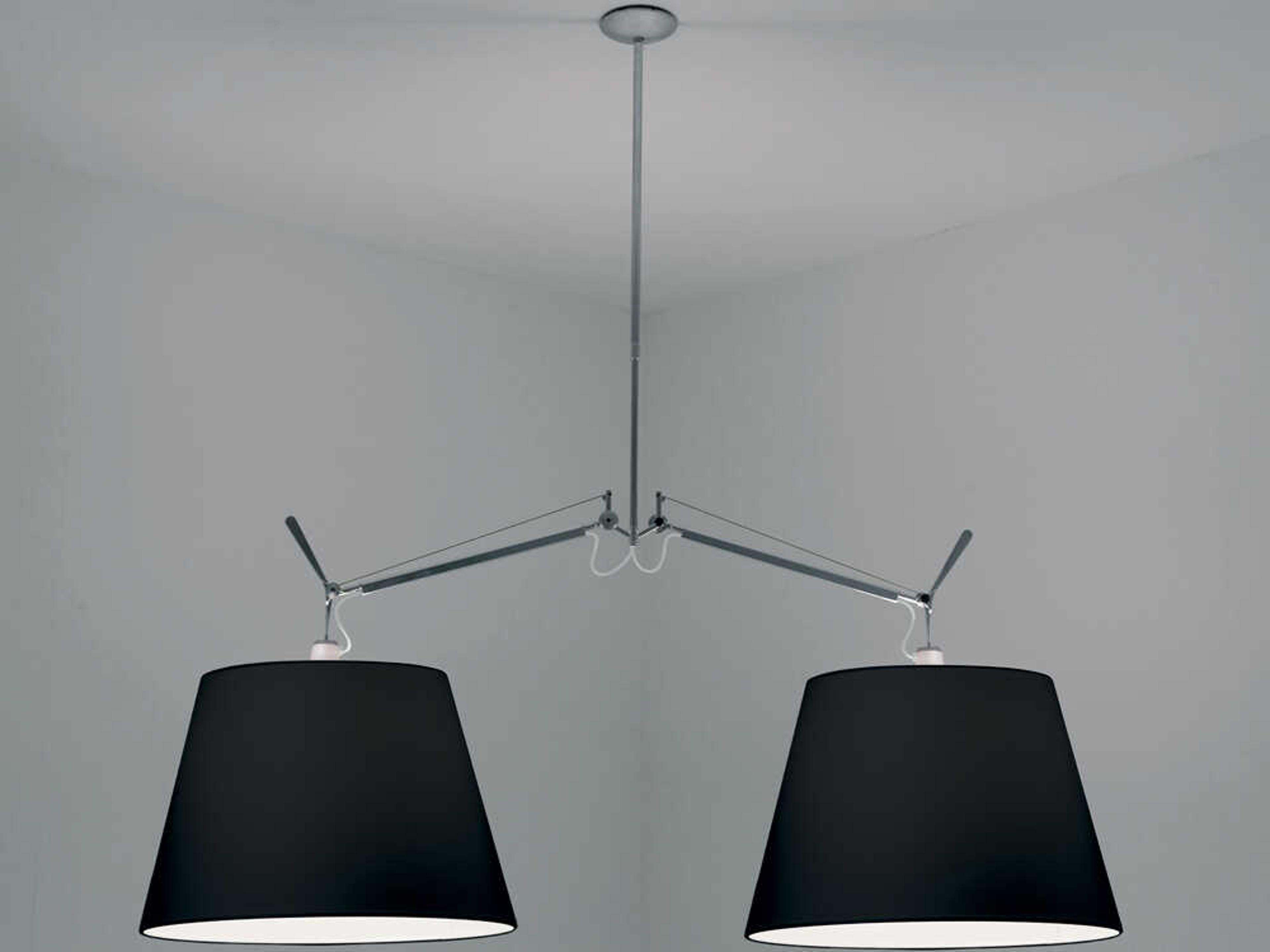 Artemide Tolomeo Double 2-Light Black Island Pendant