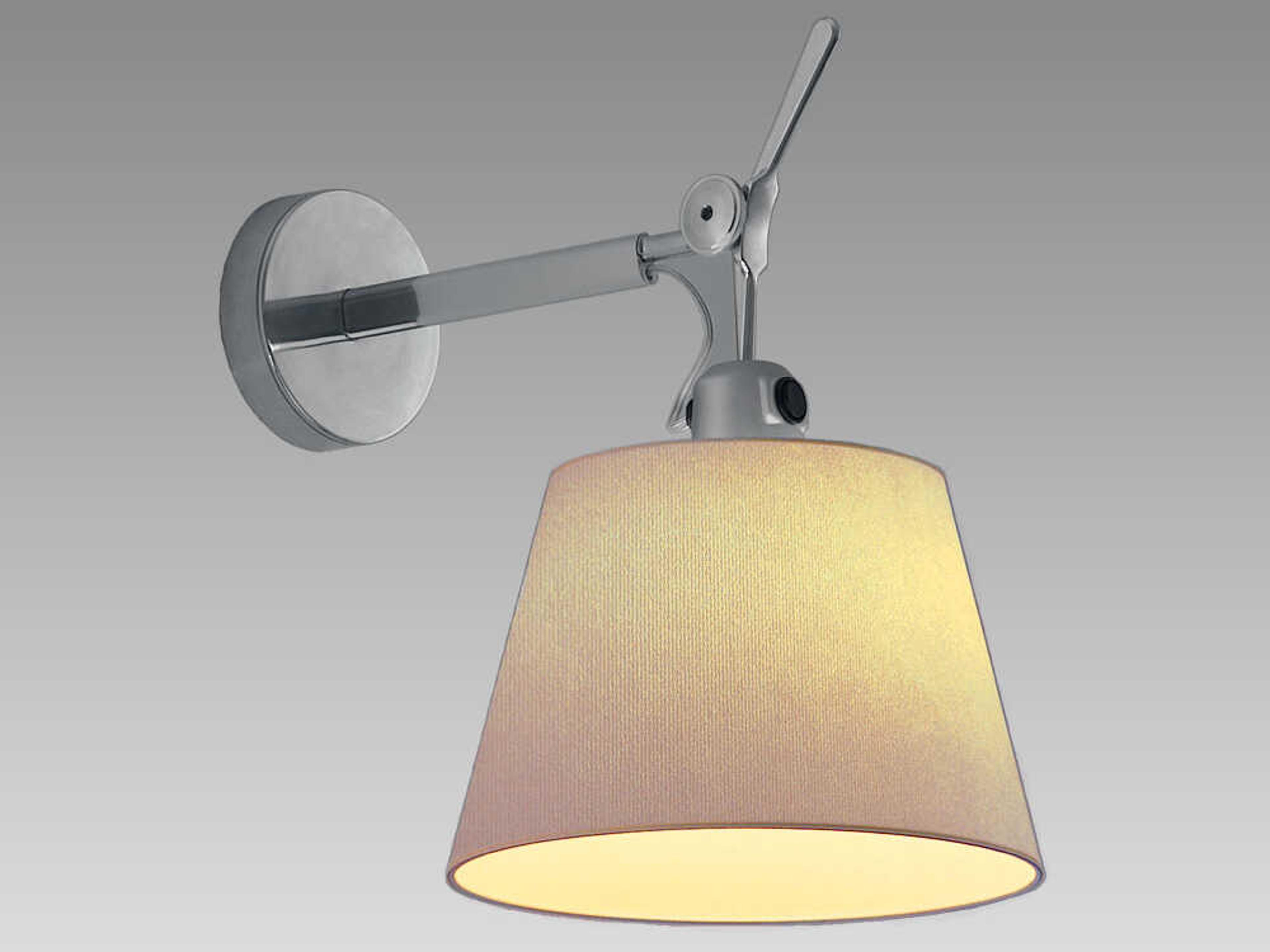 Tolomeo Mega Parete Wall Lamp With Parchment Shade