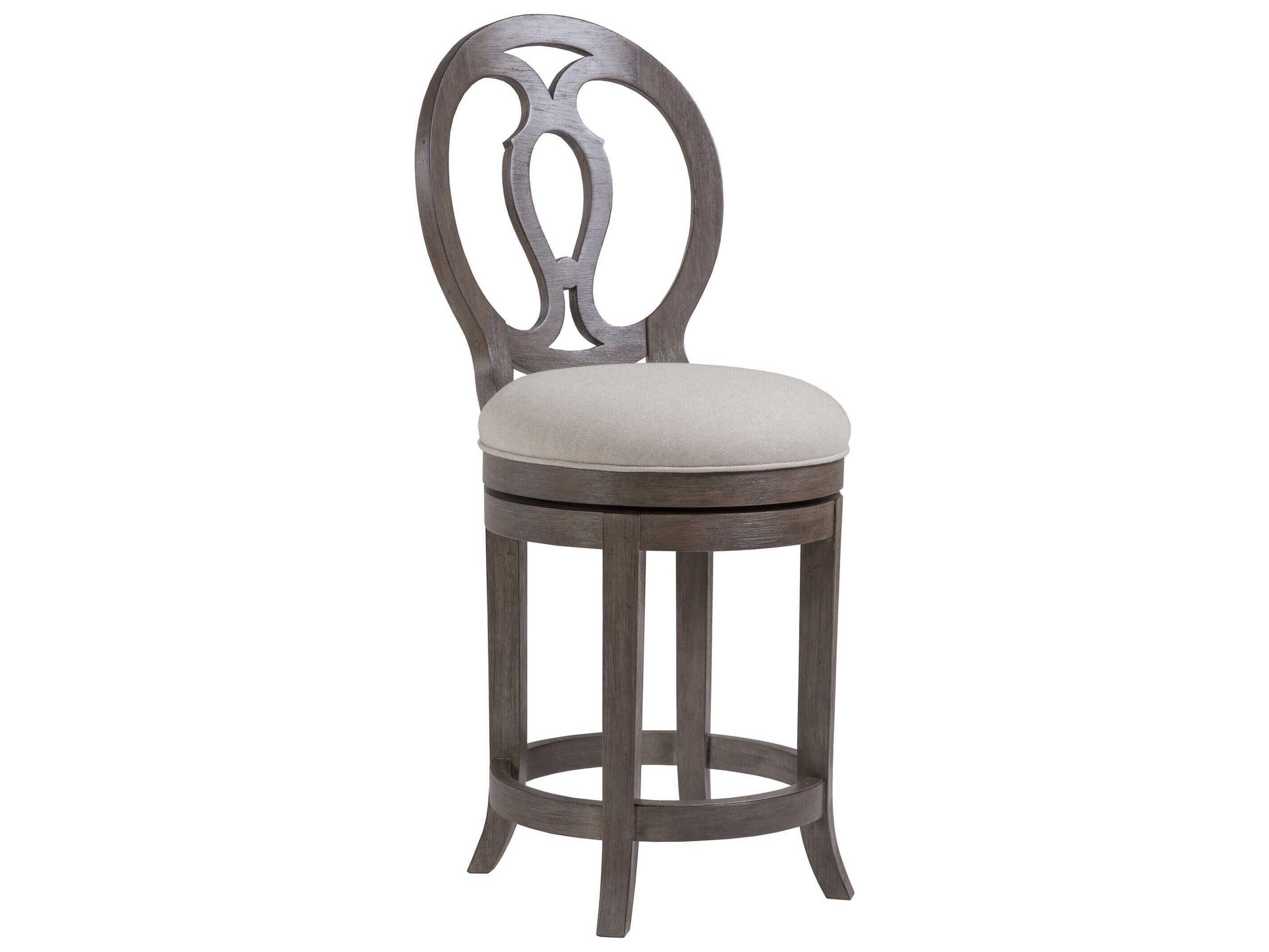 Axiom Grigio Upholstered Swivel Counter Stool