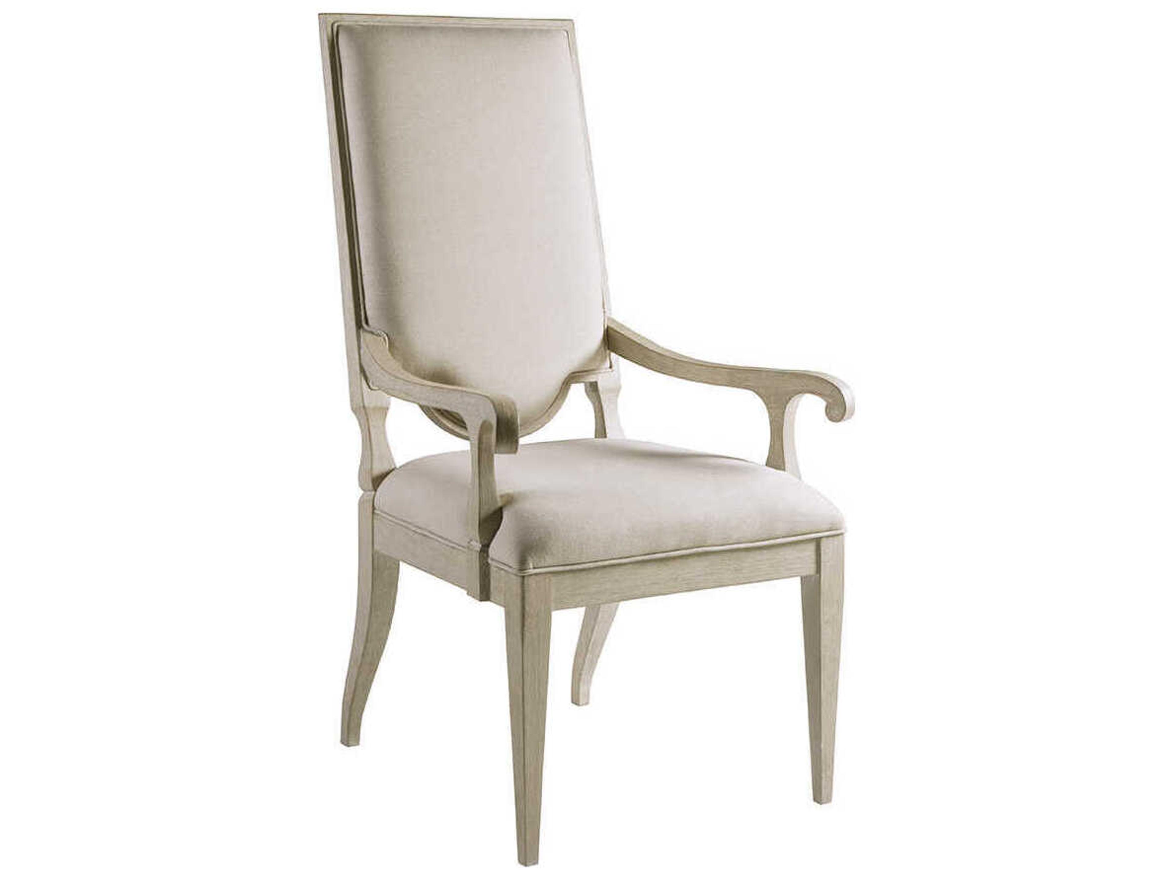 Artistica Beauvoir Bianco Upholstered Arm Dining Chair