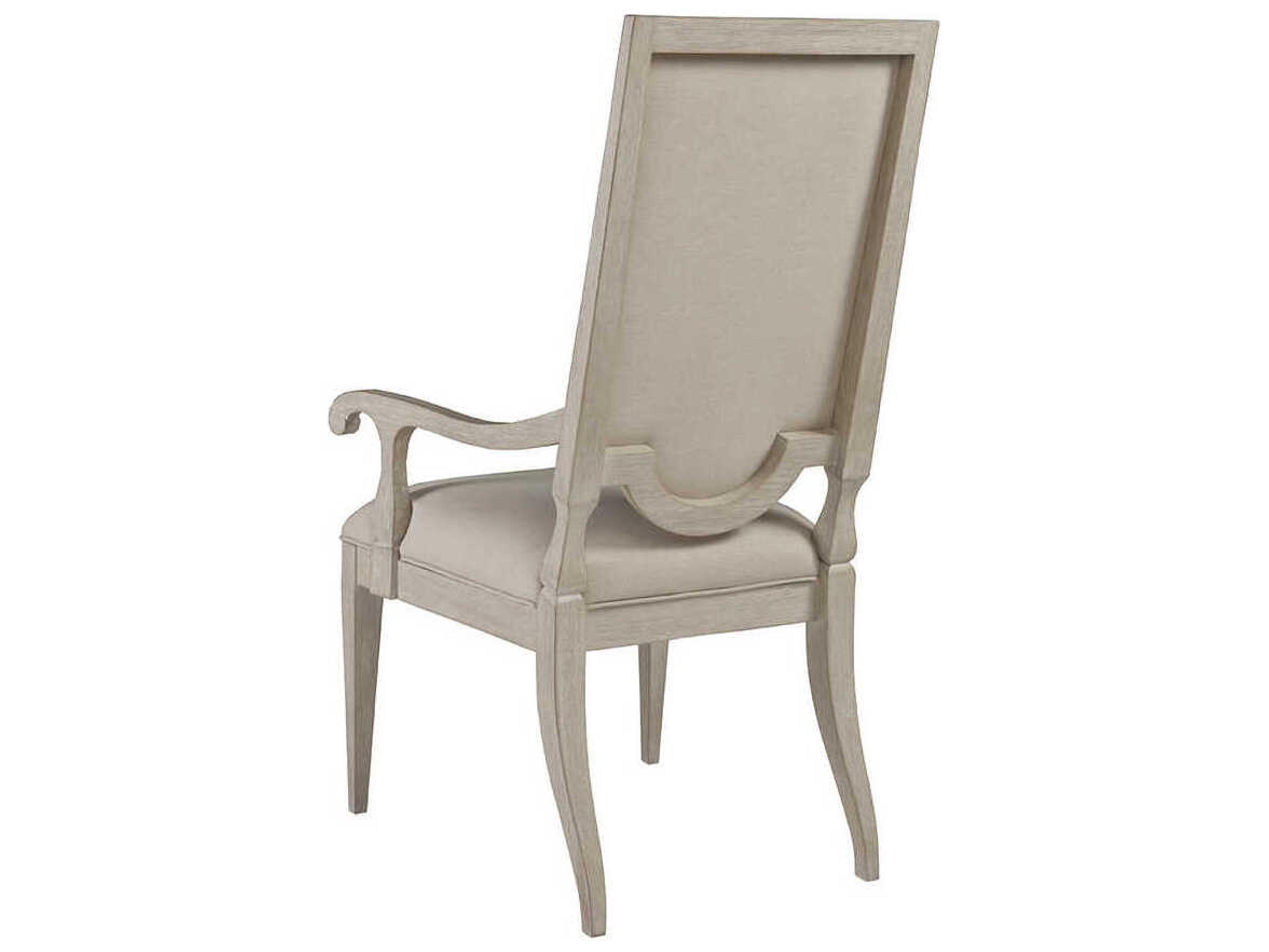 Artistica Beauvoir Bianco Upholstered Arm Dining Chair