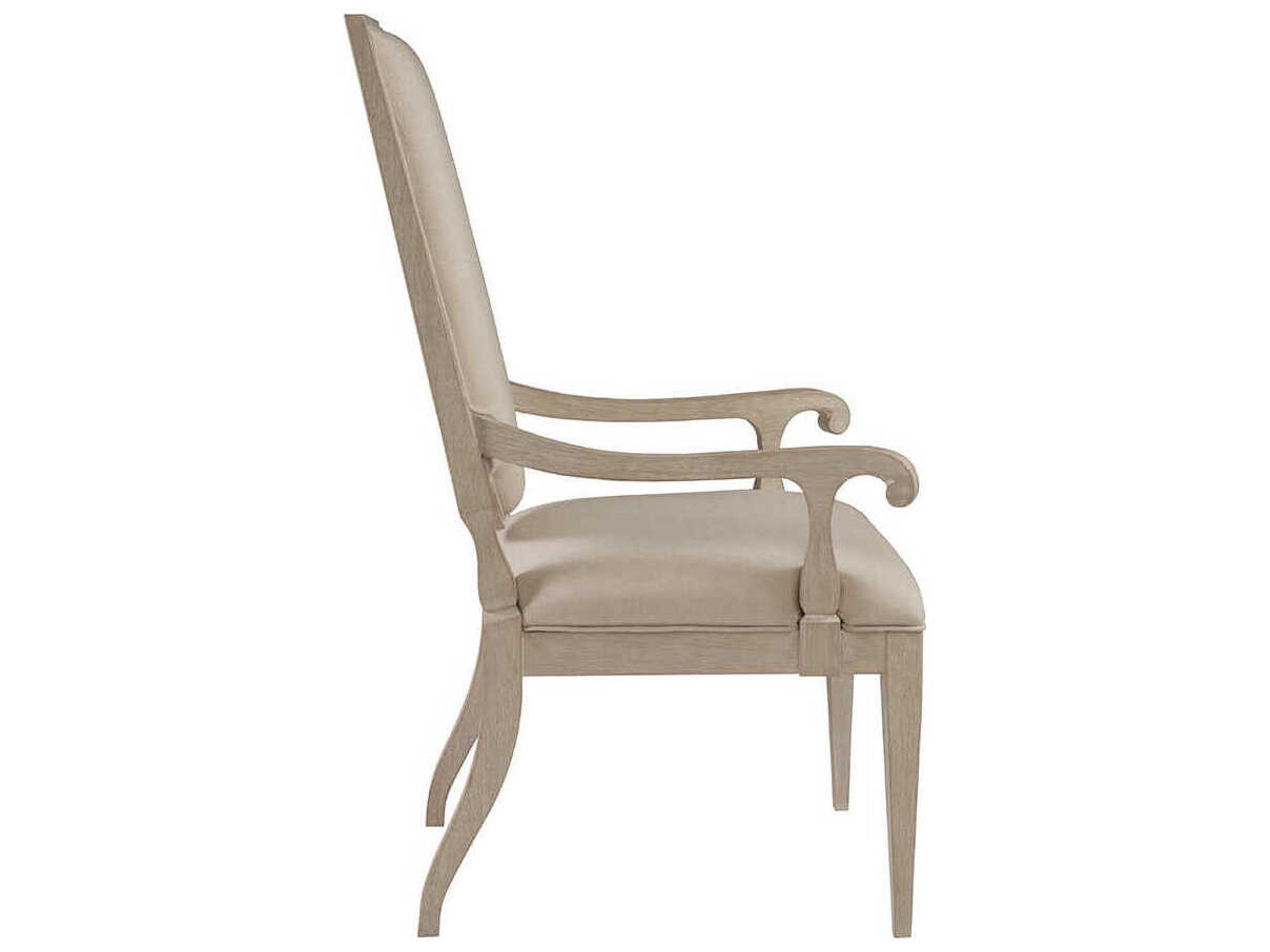 Artistica Beauvoir Bianco Upholstered Arm Dining Chair