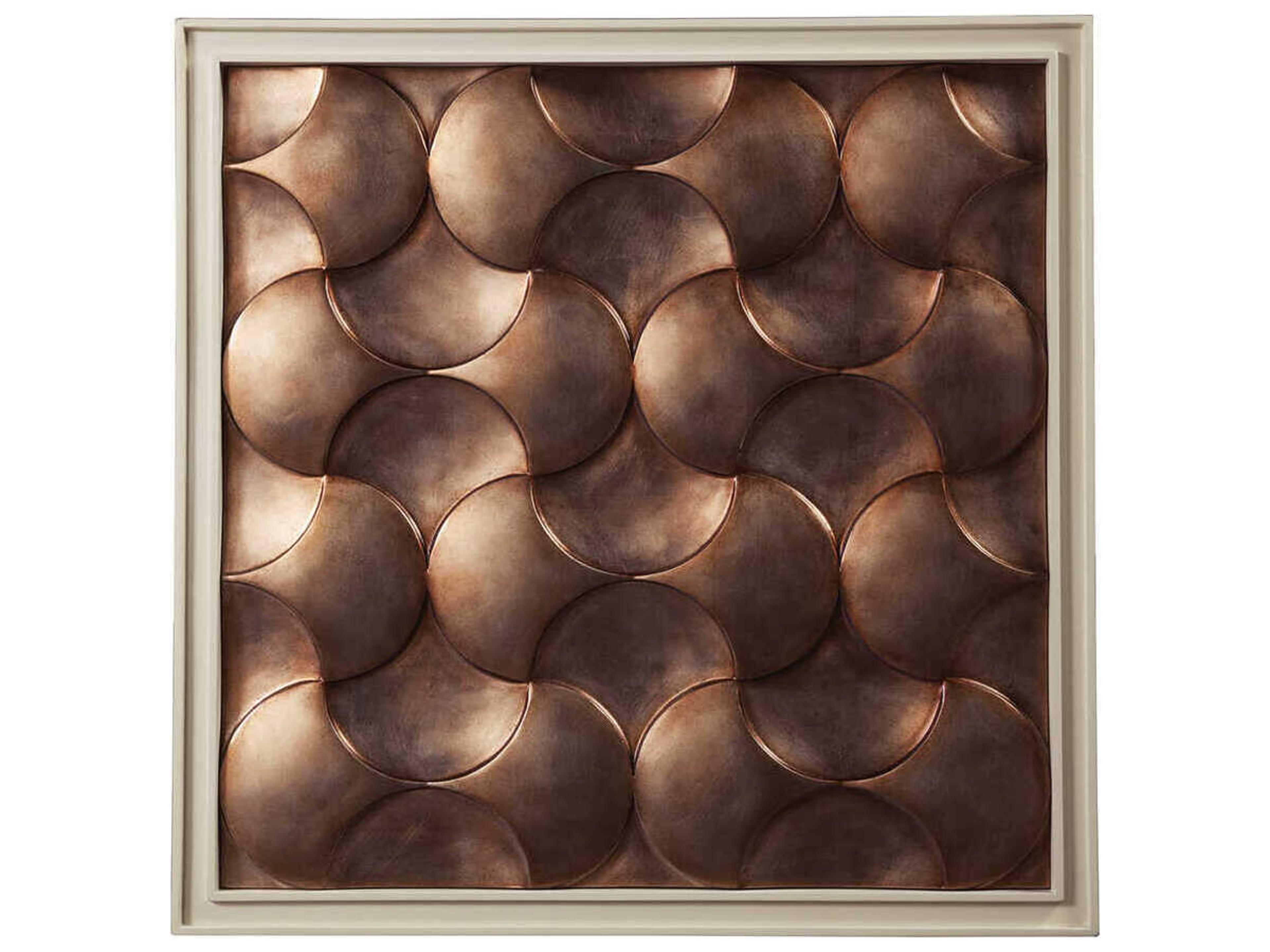 Artistica Signature Designs Credo Square Glass Warm Silver Leaf Ivory Matte End Table