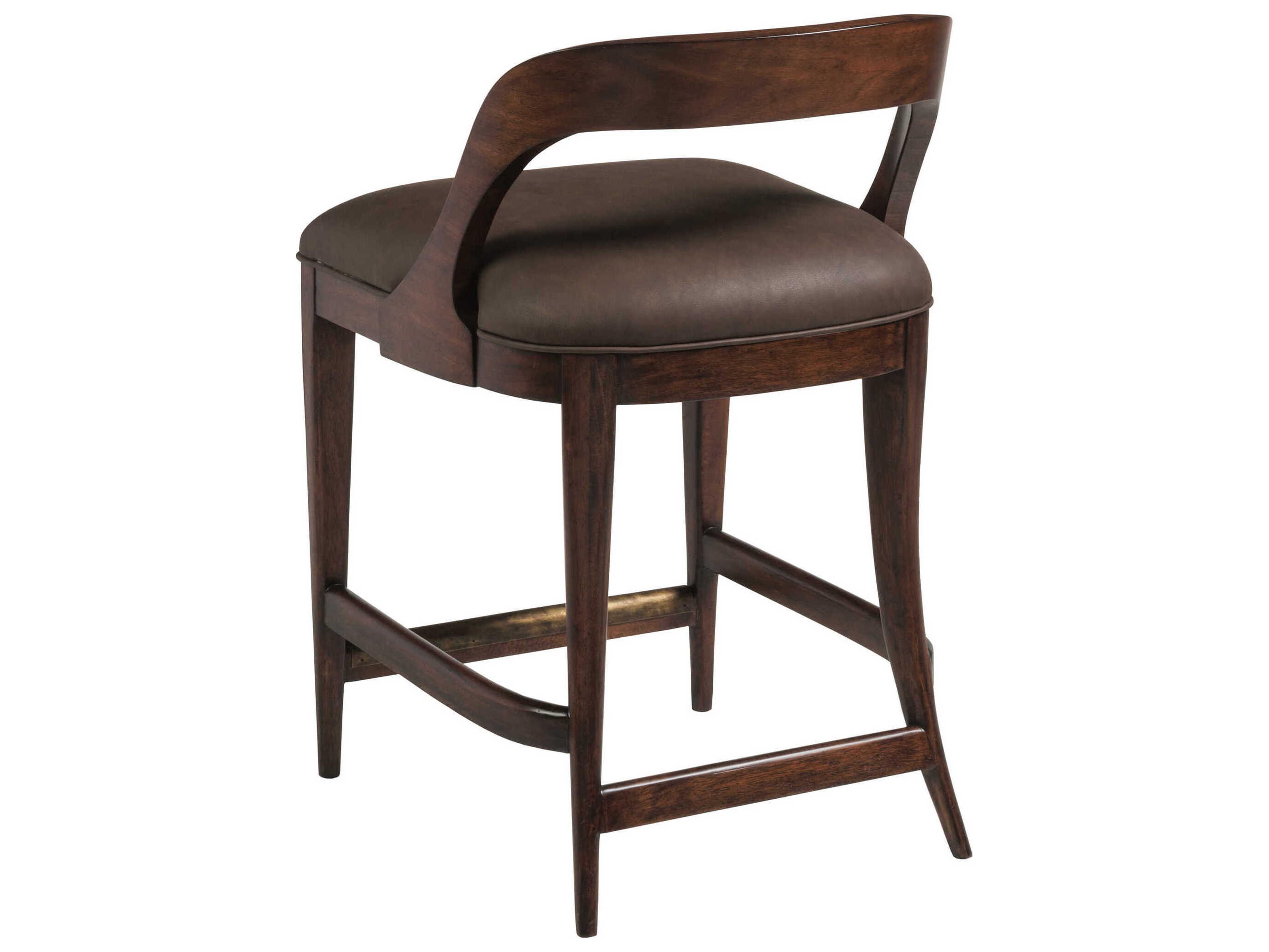 Artistica Beale Warm Mahogany Leather Counter Stool
