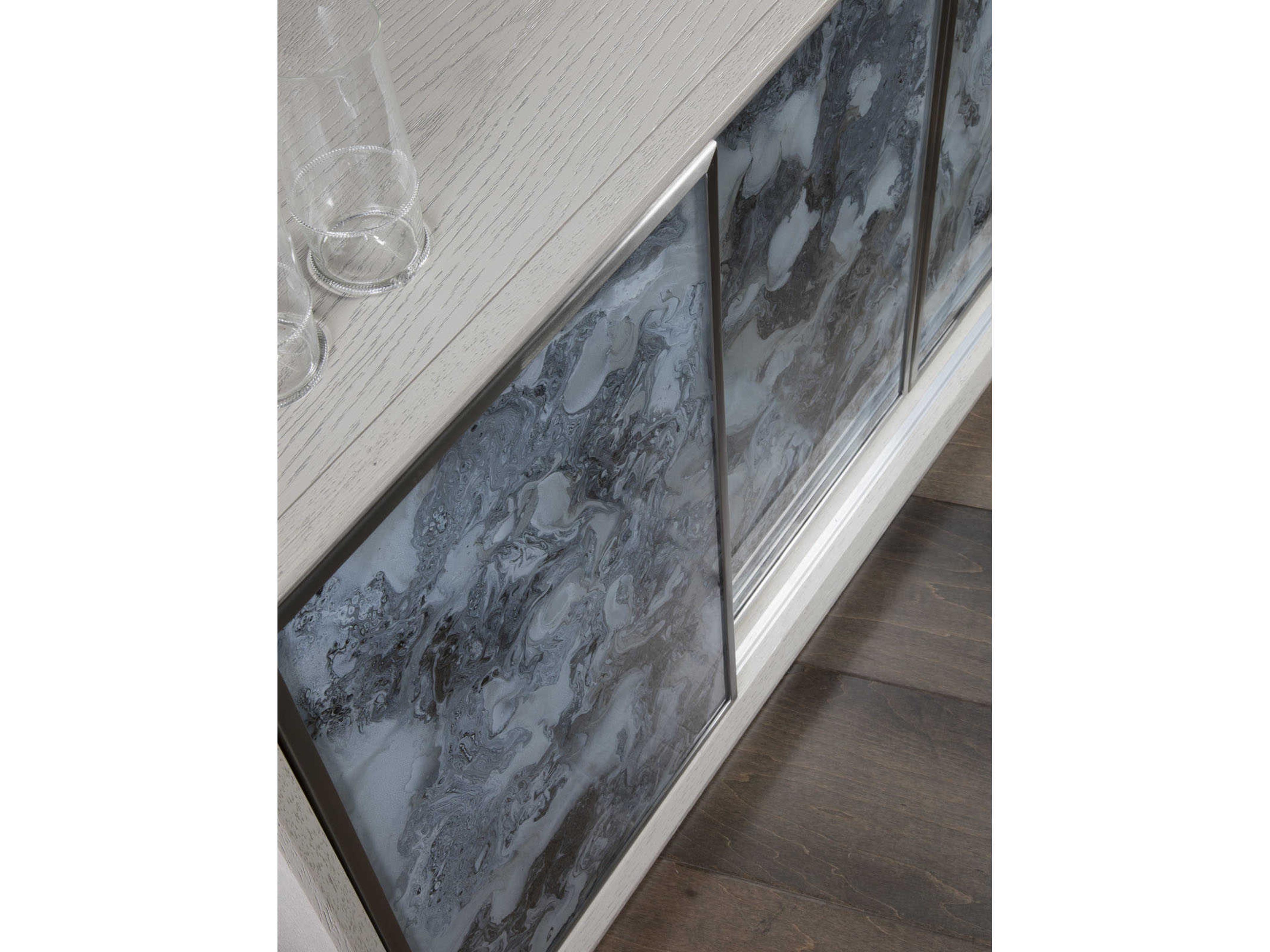 Artistica Signature Designs Metaphor 68" Sandblasted Eglomise Brushed Stainless Steel Media Console