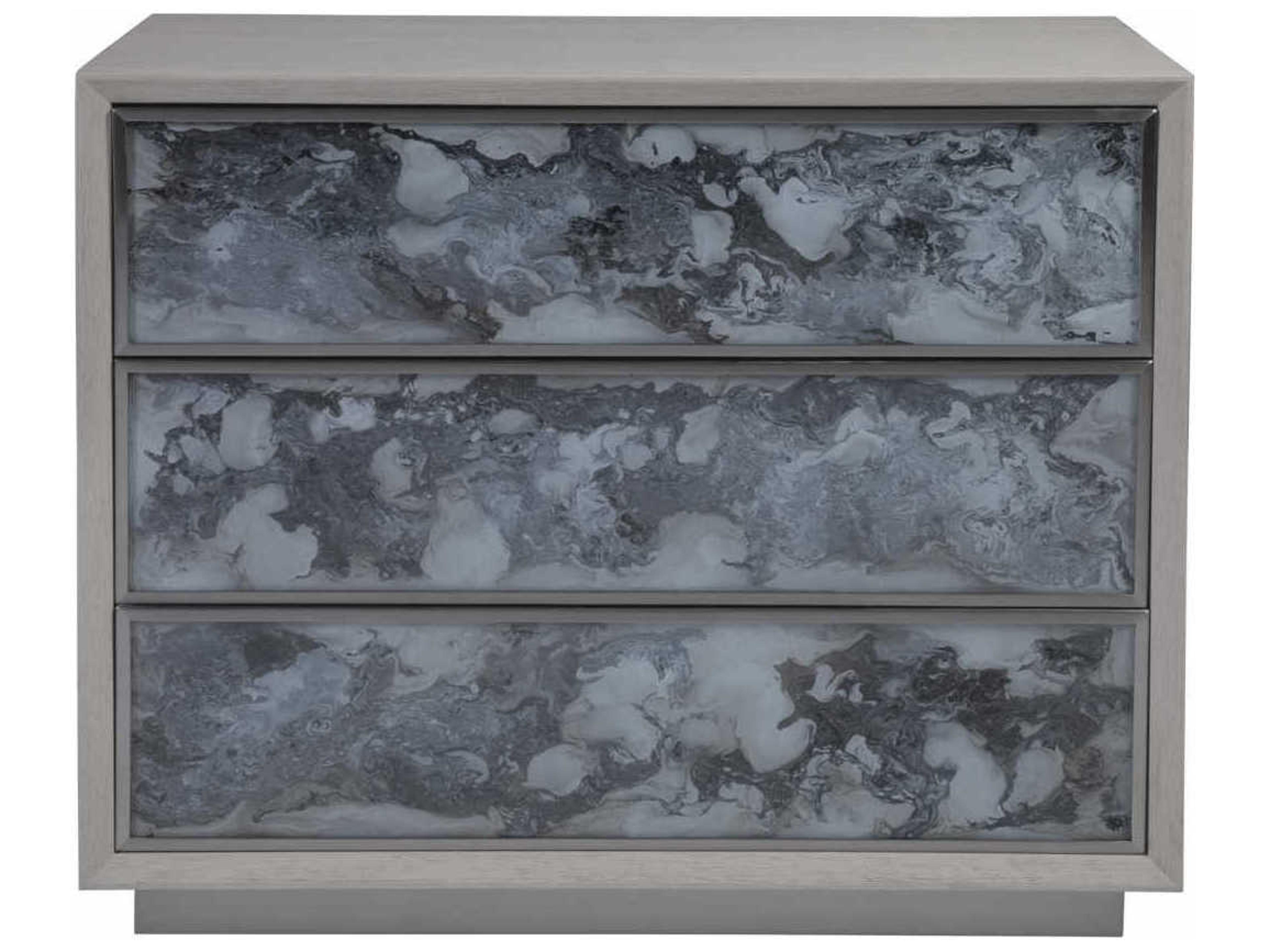 Artistica Signature Designs 3-Drawers White Sandblasted Eglomise Beige Hardwood Accent Chest