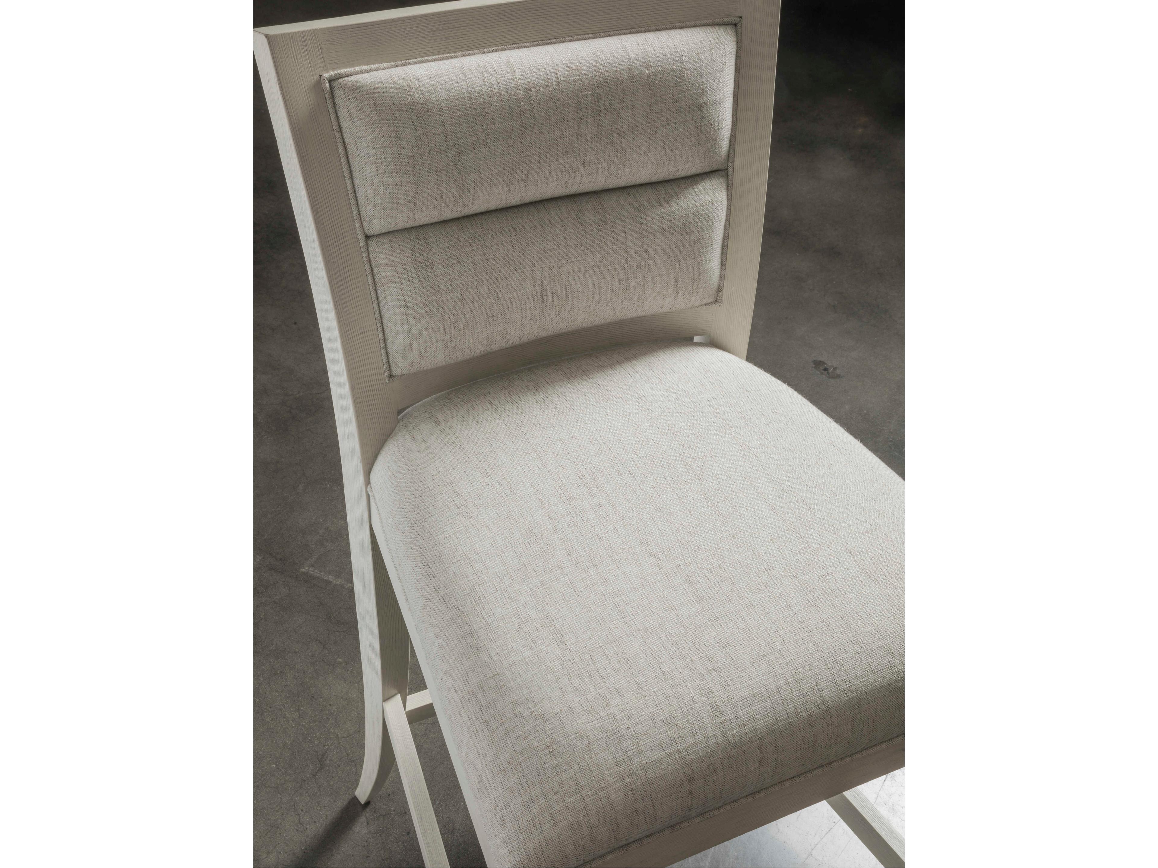 Artistica Signature Designs Stella Upholstered Hardwood Cerused White Gray Bar Stool