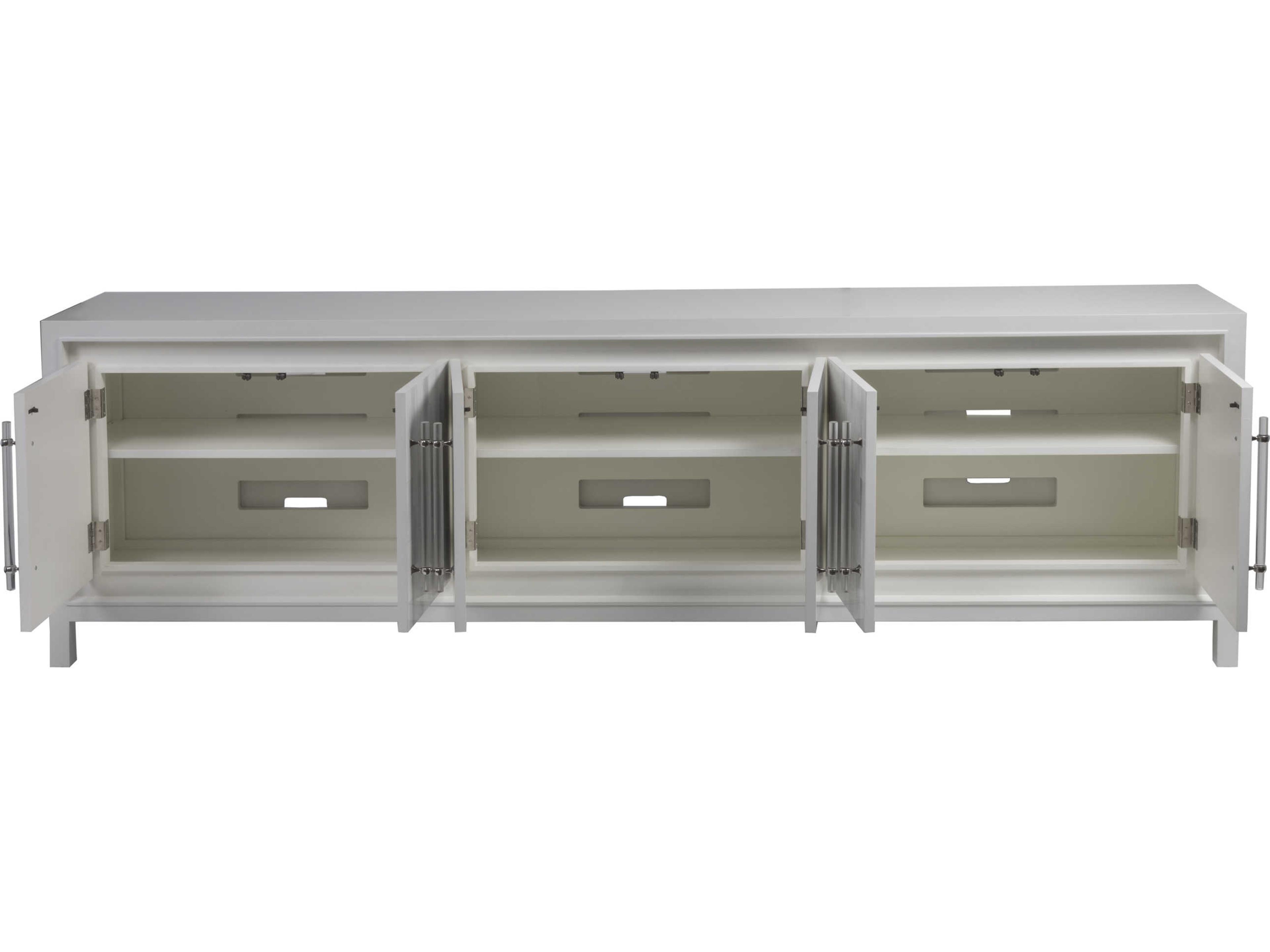 Artistica Signature Designs Elation Long 99" Light Gray White Bone Media Console