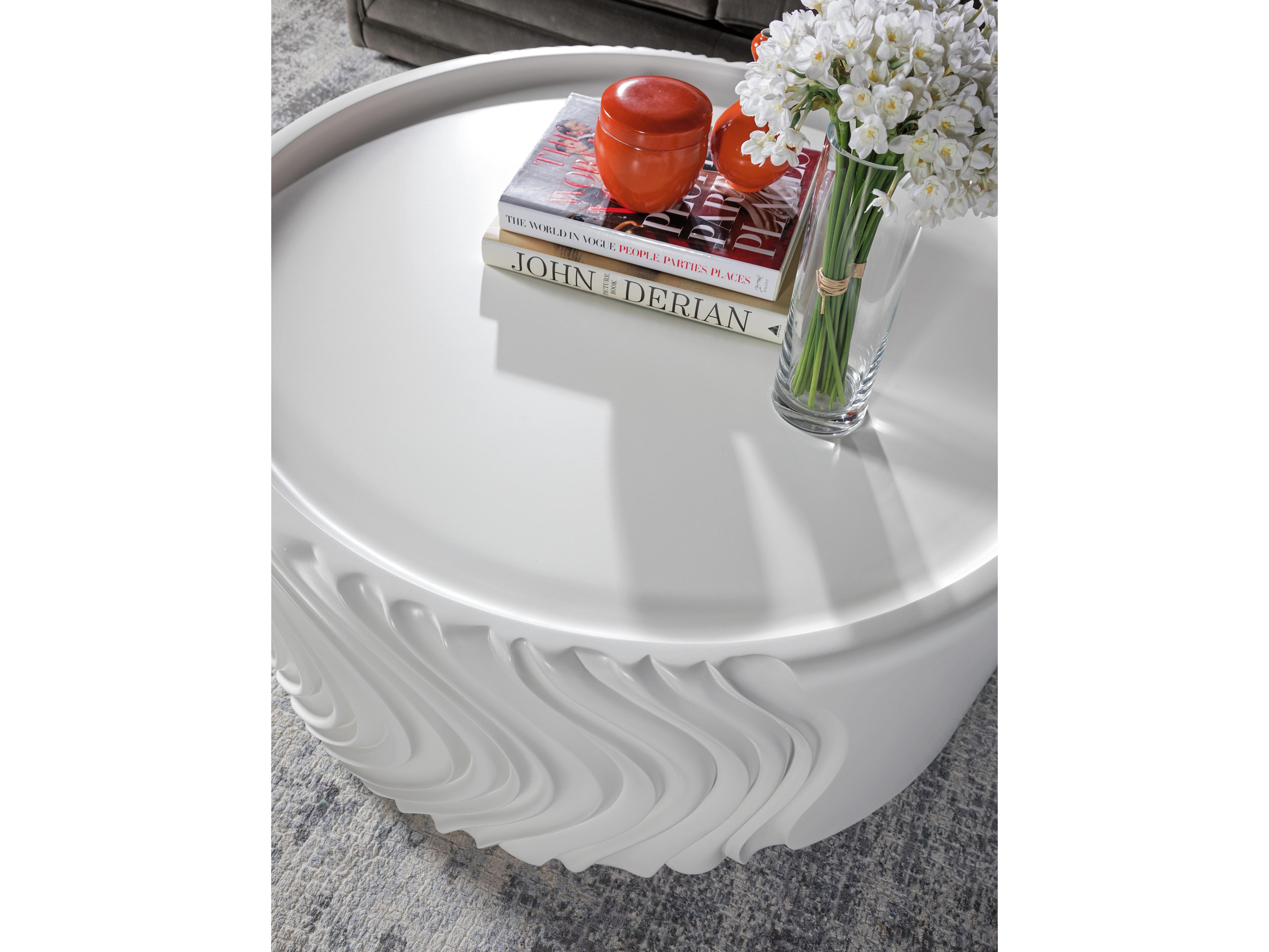 Artistica Signature Designs Volante Round Resin Ivory Cocktail Table