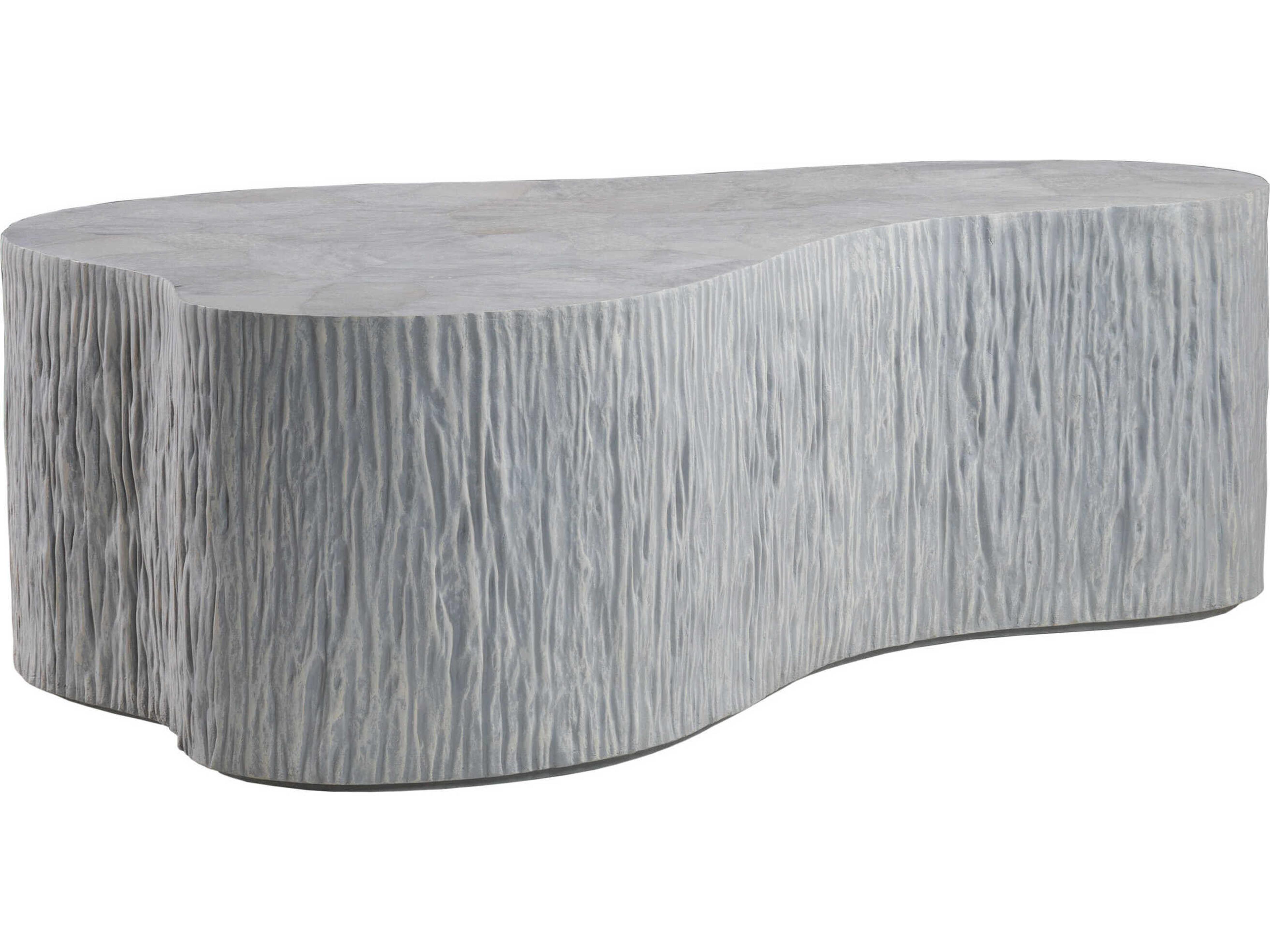 Signature Designs Pangea Stone White Gray Cocktail Table