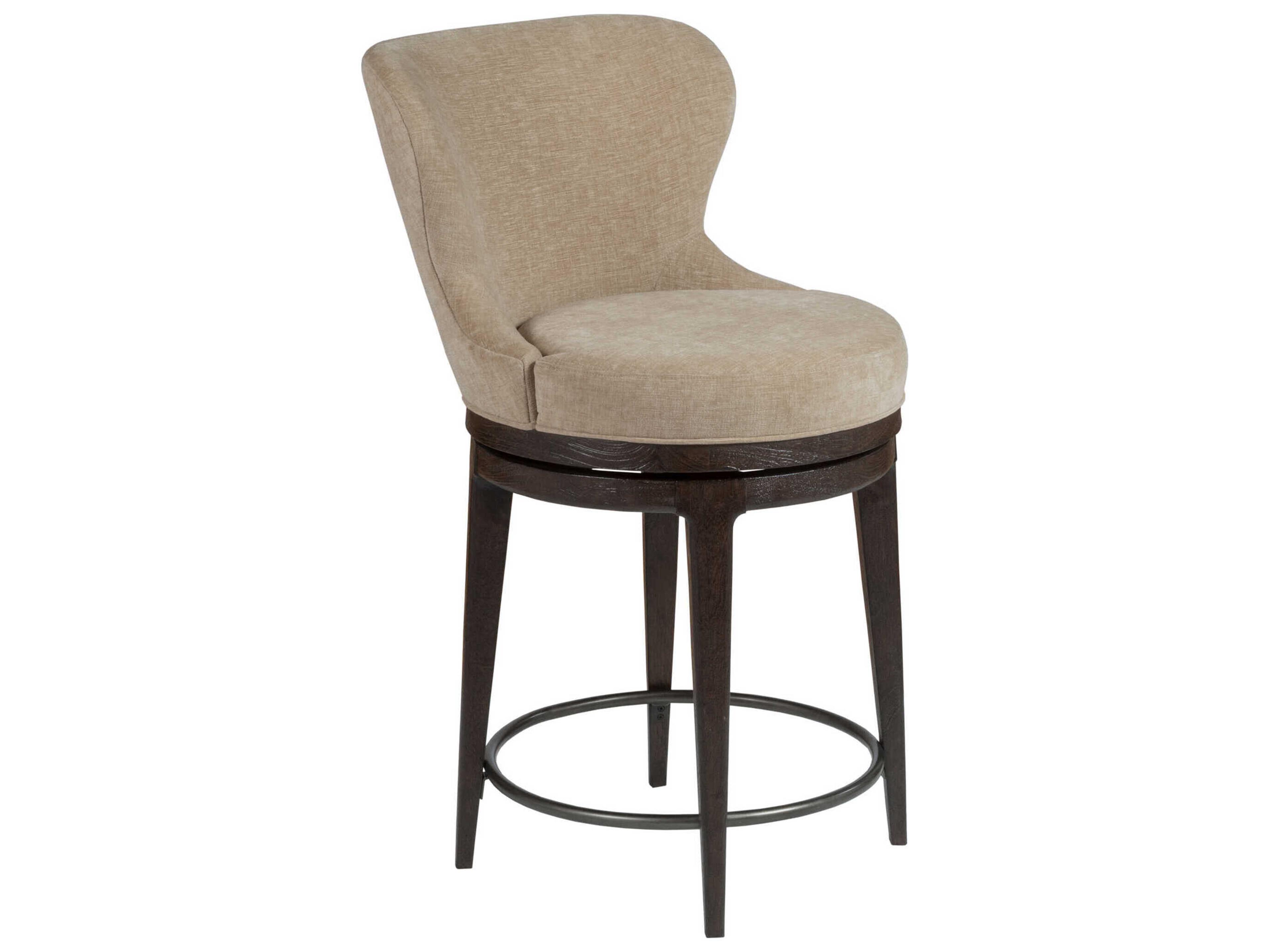 Willa Mocha Upholstered Swivel Counter Stool