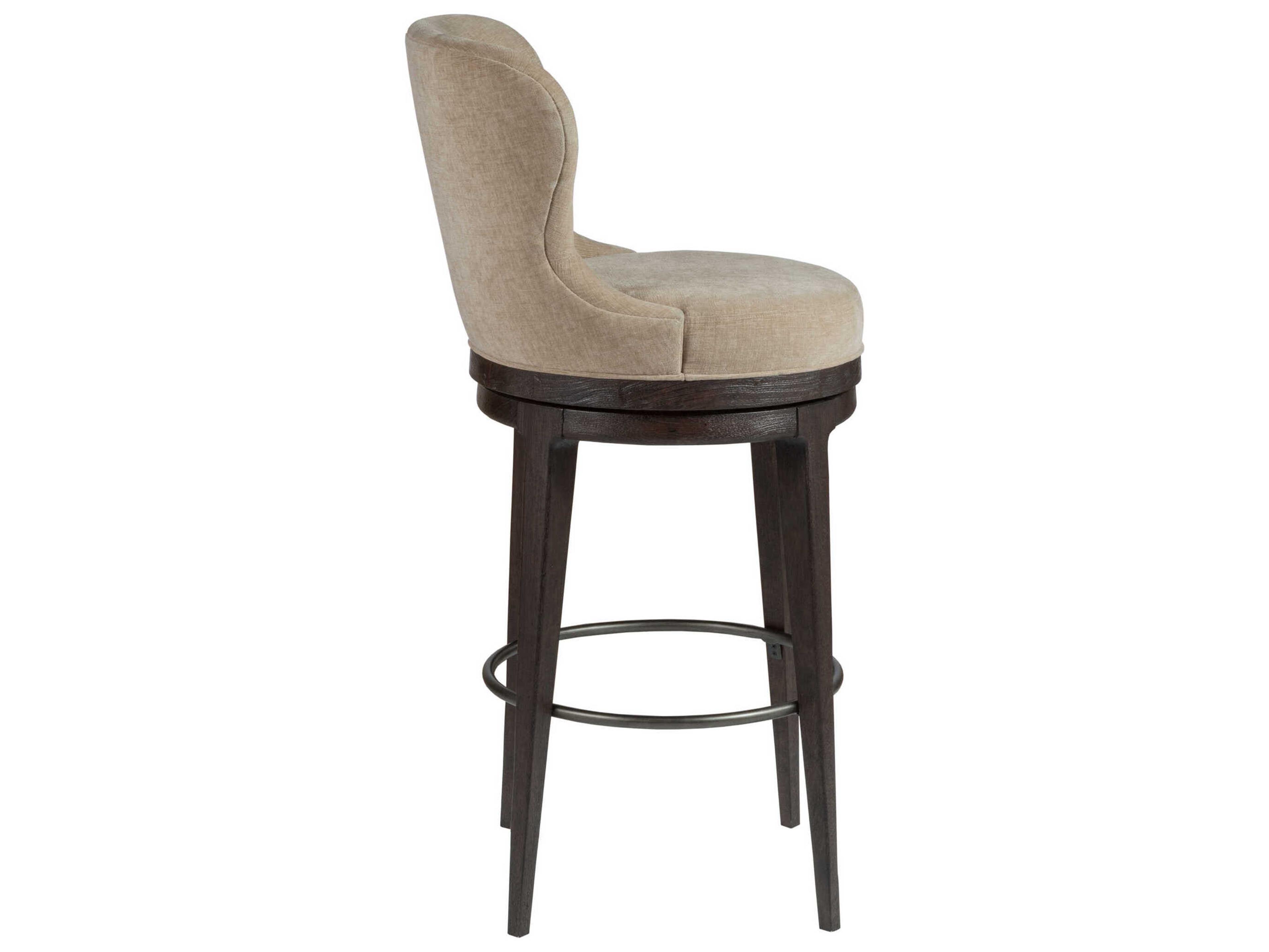 Artistica Willa Mocha Upholstered Swivel Bar Stool