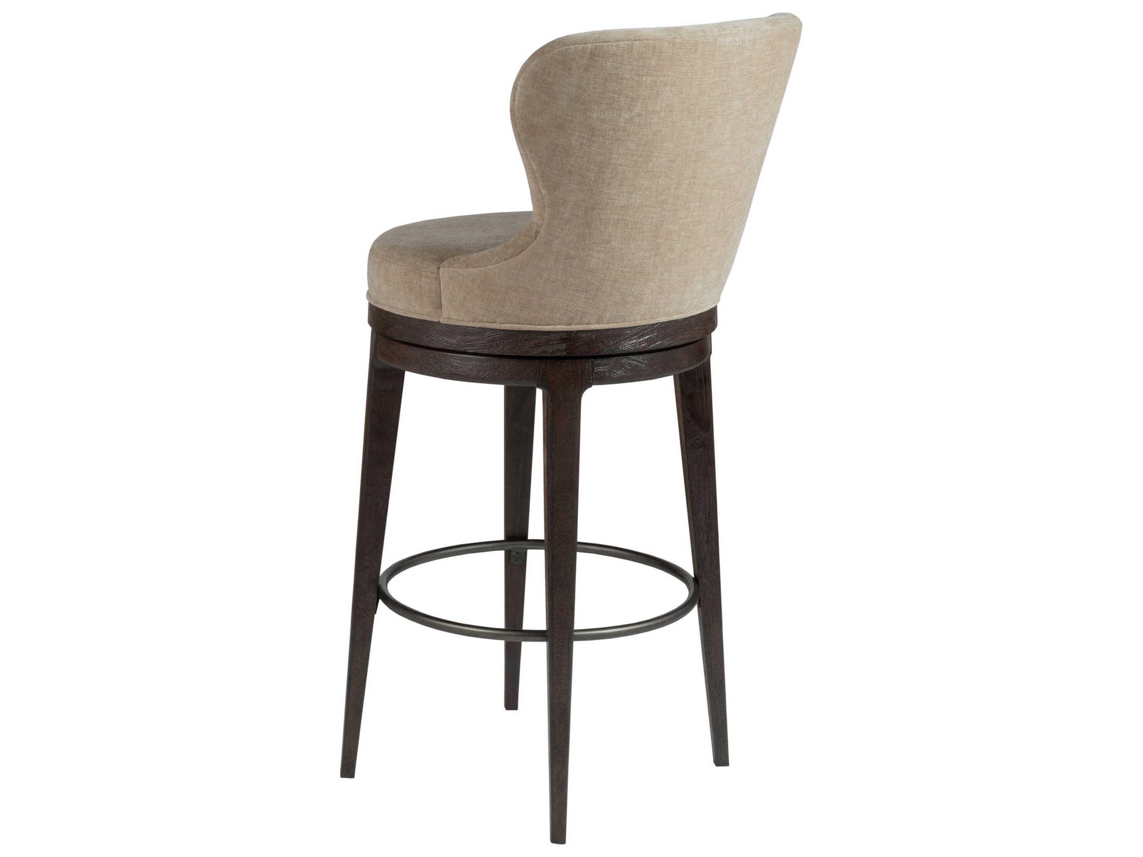 Artistica Willa Mocha Upholstered Swivel Bar Stool